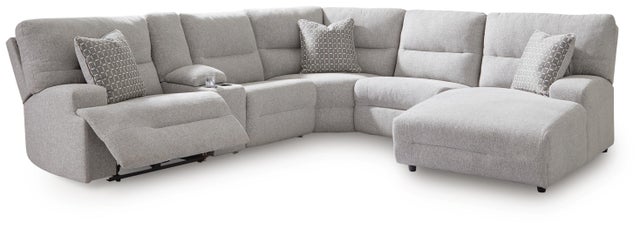 Acklen Place Next-Gen Nuvella™ Performance Fabric Dual Power Reclining Modular Sectional with Chaise