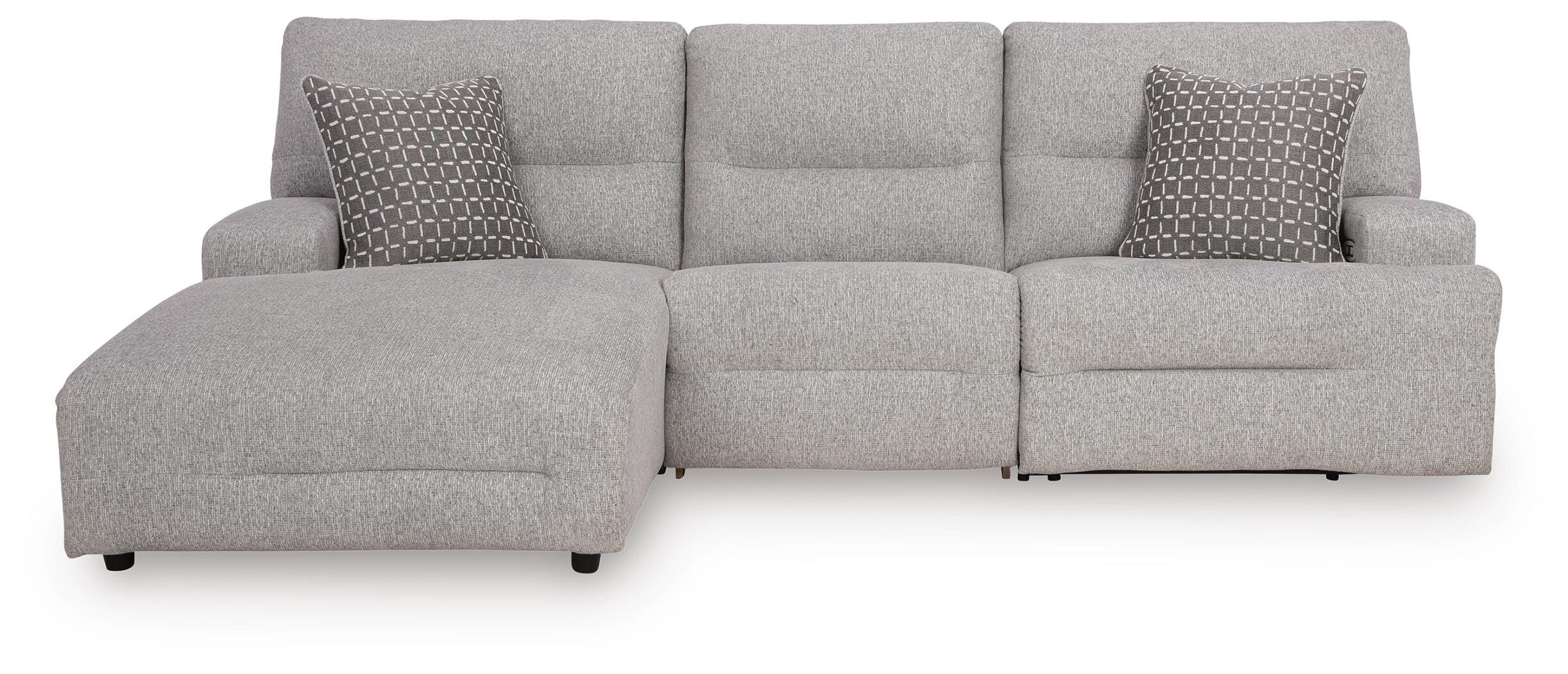 Acklen Place 3-Piece Power Reclining Sectional, Pewter, large