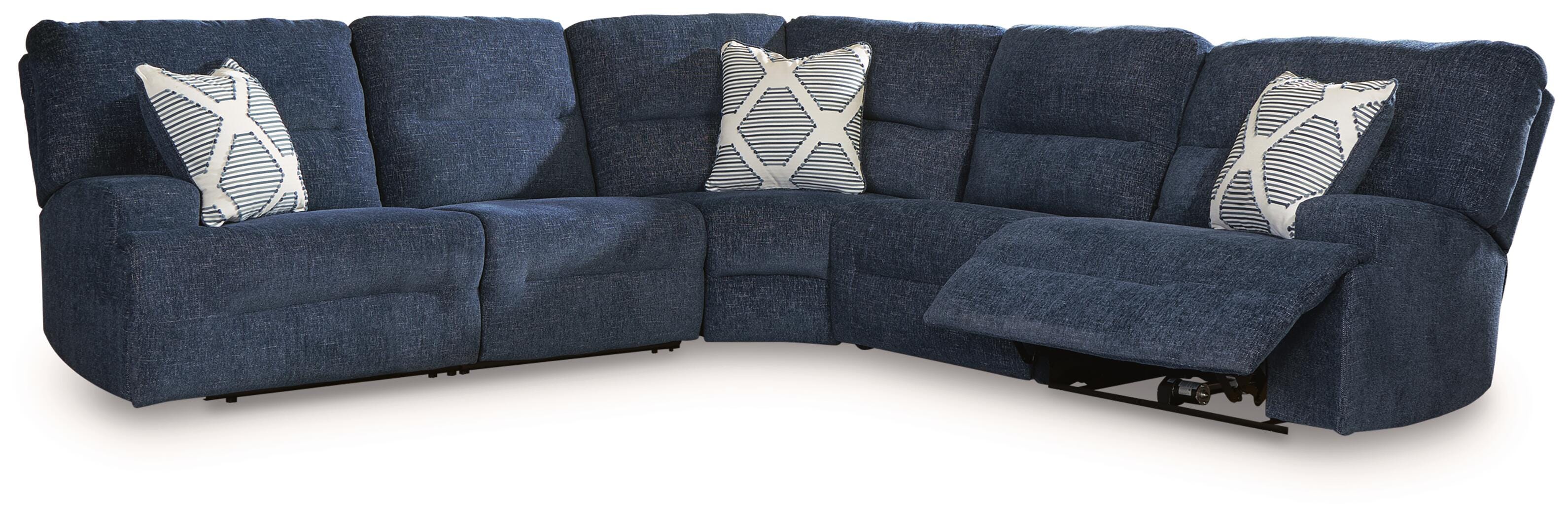 Acklen Place 5-Piece Power Reclining Sectional, Navy, large
