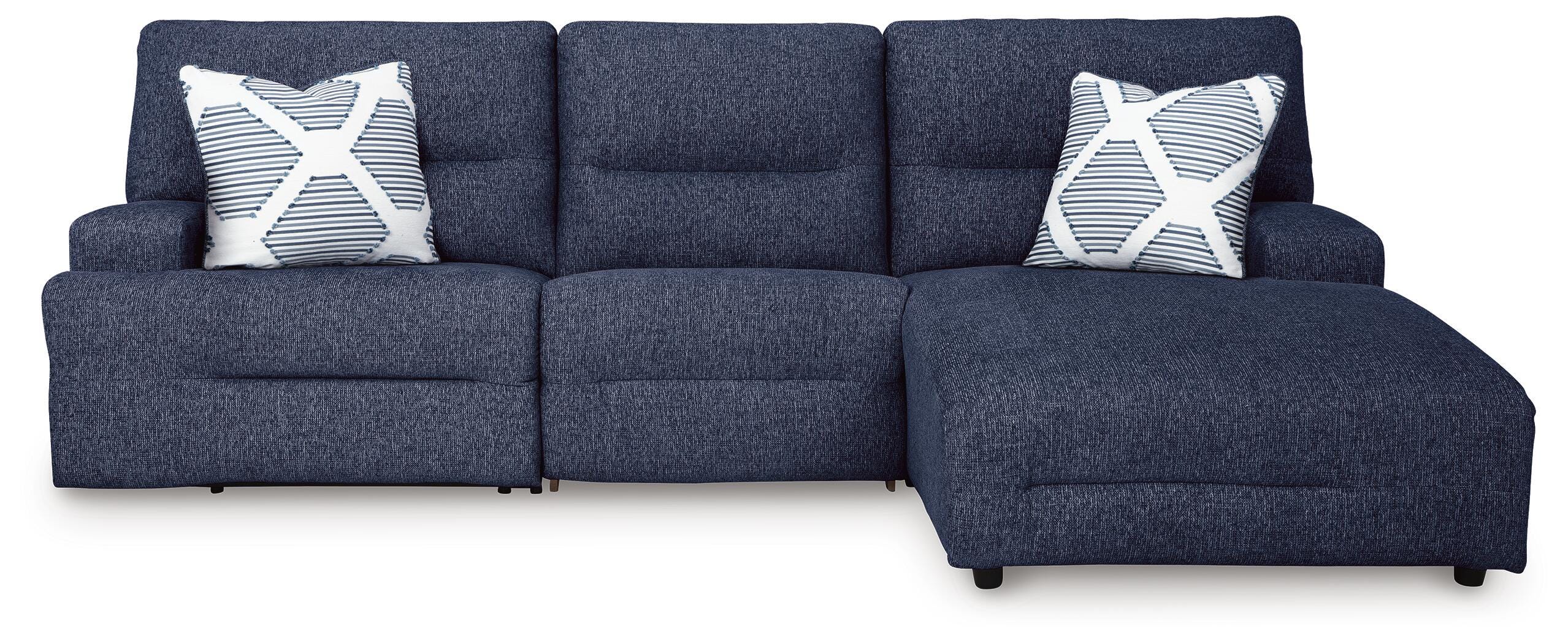 Acklen Place 3-Piece Power Reclining Sectional, Navy, rollover