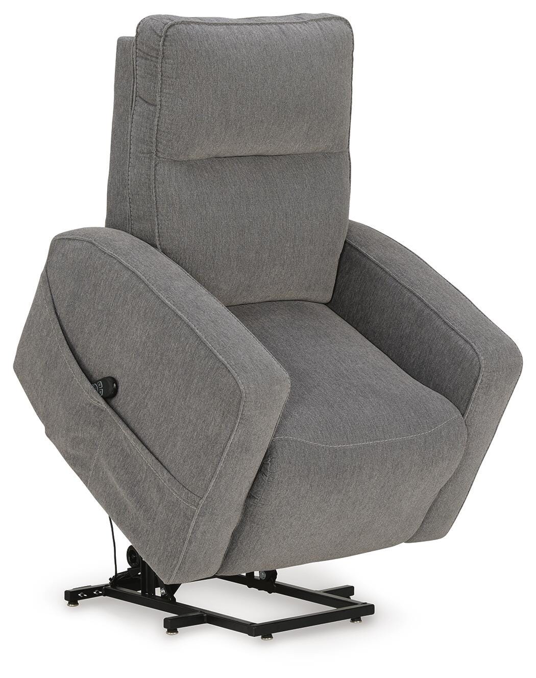 aluffy0302mature ha.リバビーニー ネイビー×グレー Ashley Mindanao Power Reclining Sofa in Steel