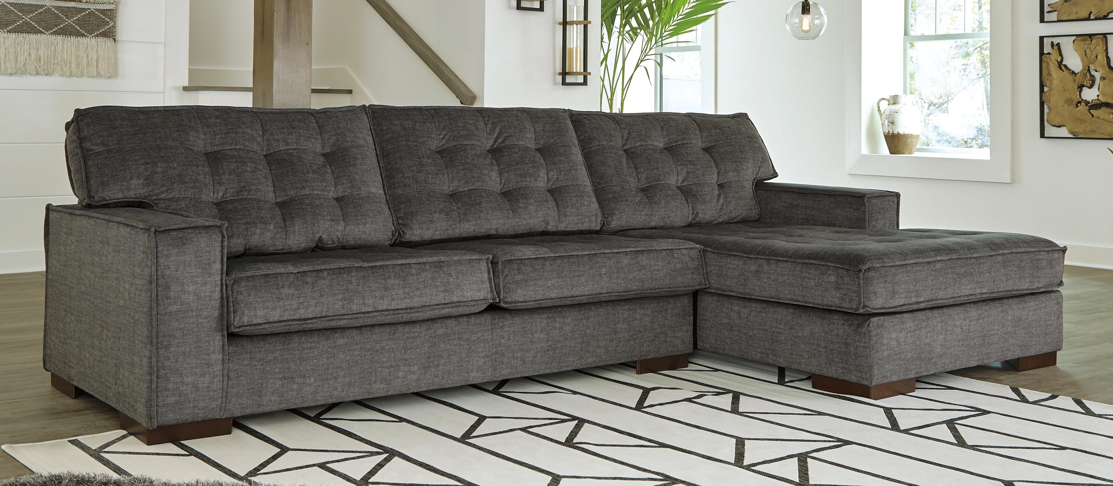 Coulee Point 2-Piece Sectional with Chaise, Charcoal, rollover