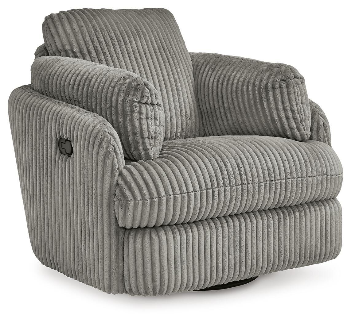 Tie-Breaker Swivel Glider Recliner, Fog, large