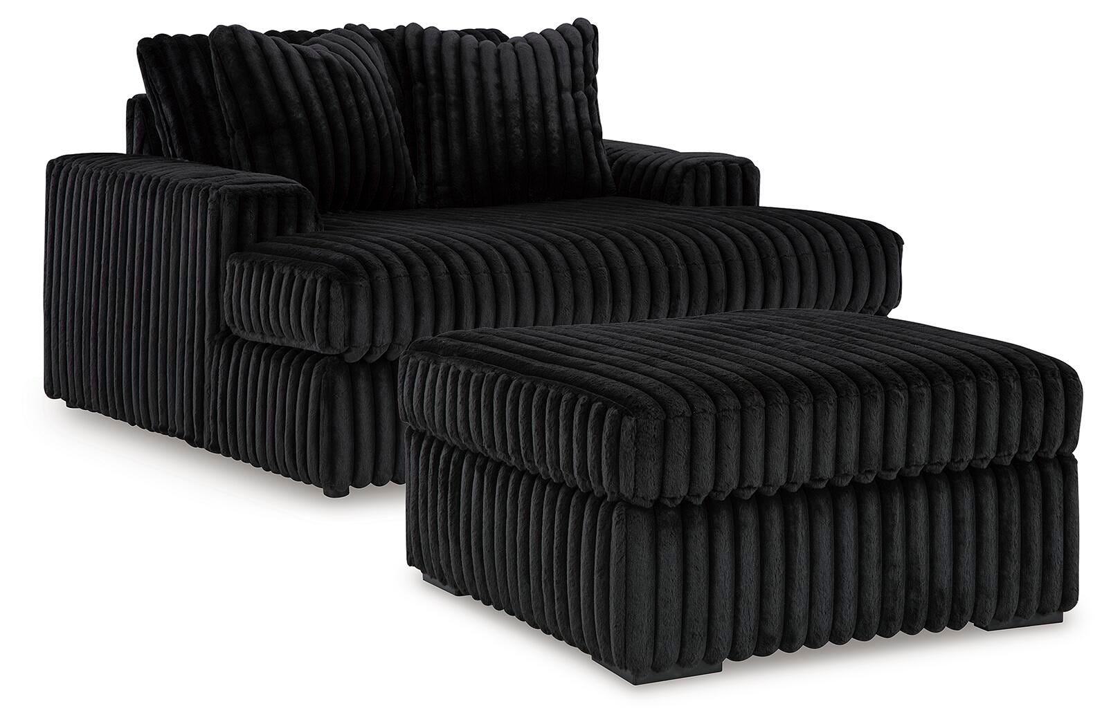 Chaise de gran tamaño y otomana de gran tamaño Midnight-Madness
