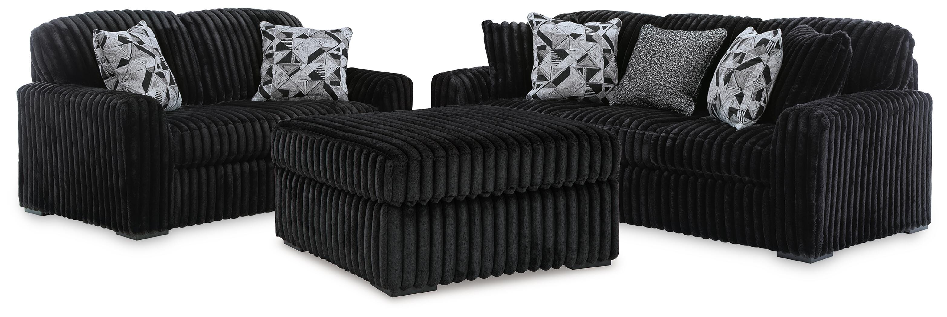 Sofá, Loveseat y Otomana Extra Grande Midnight-Madness