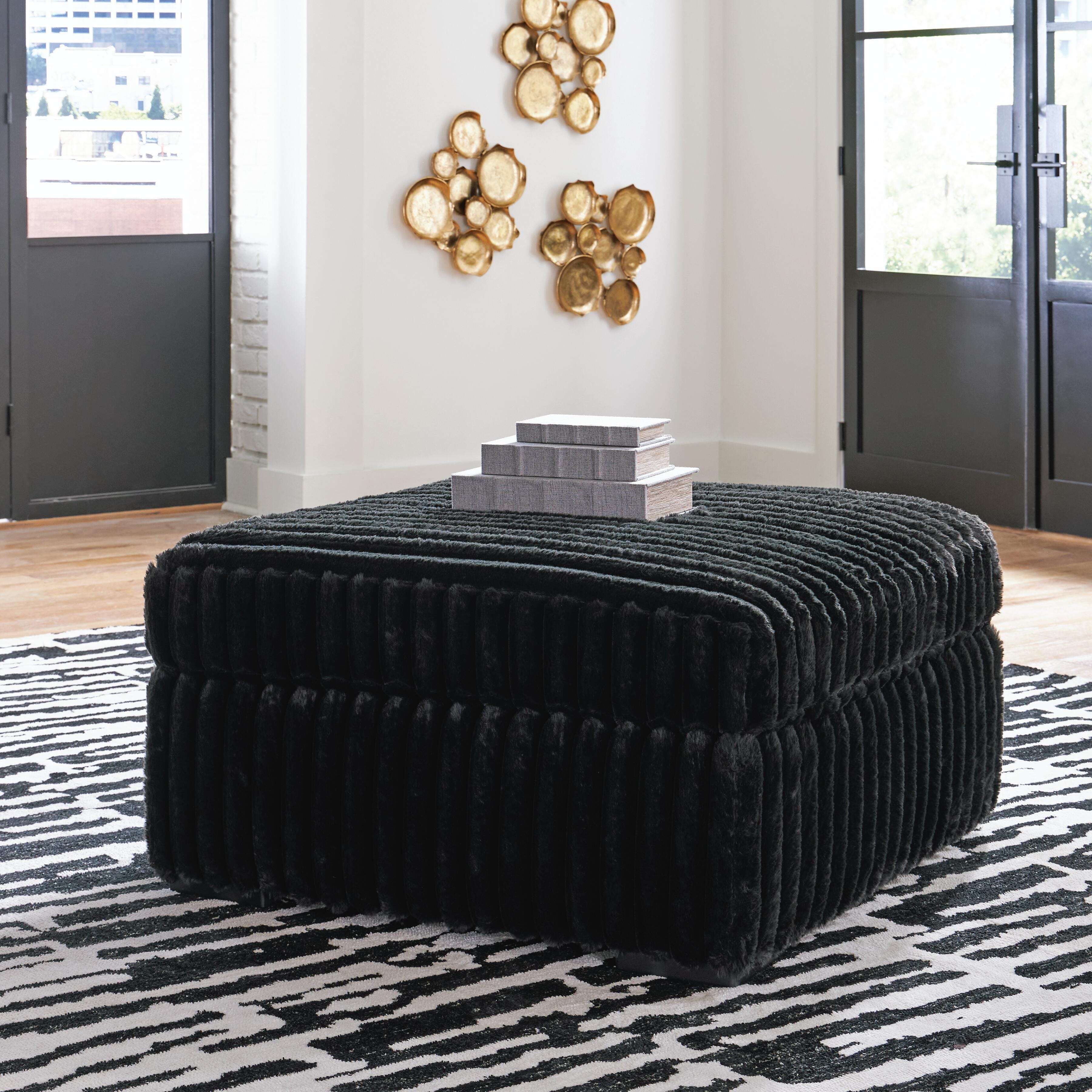 Midnight-Madness Oversized Accent Ottoman - image 1