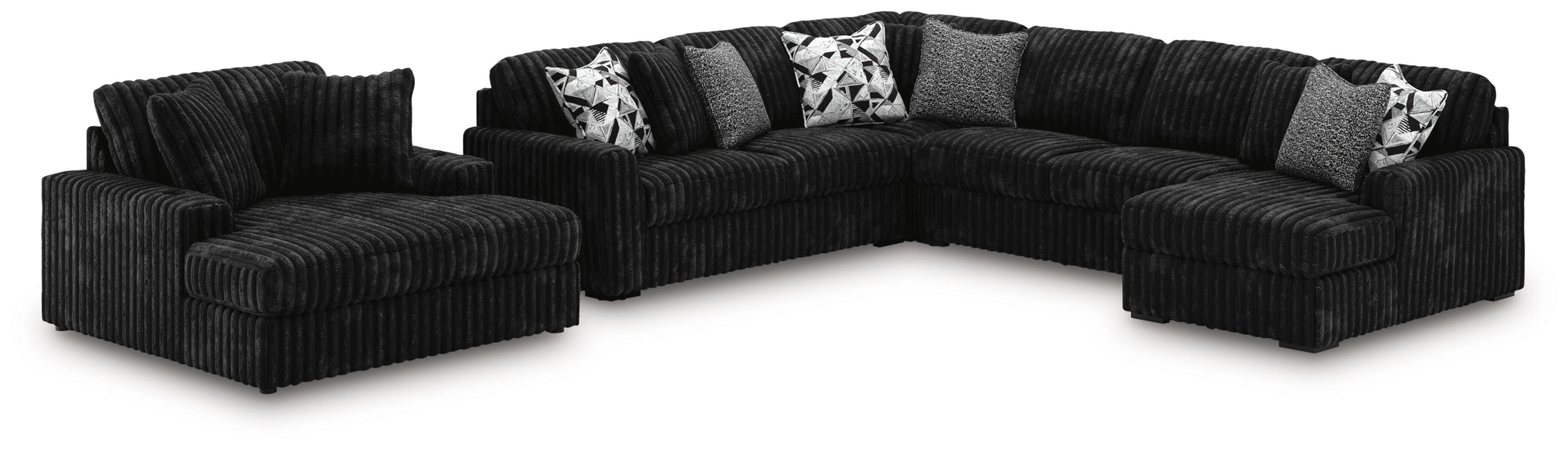 Sofá modular de 4 piezas Midnight-Madness con chaise longue extragrande - image 1