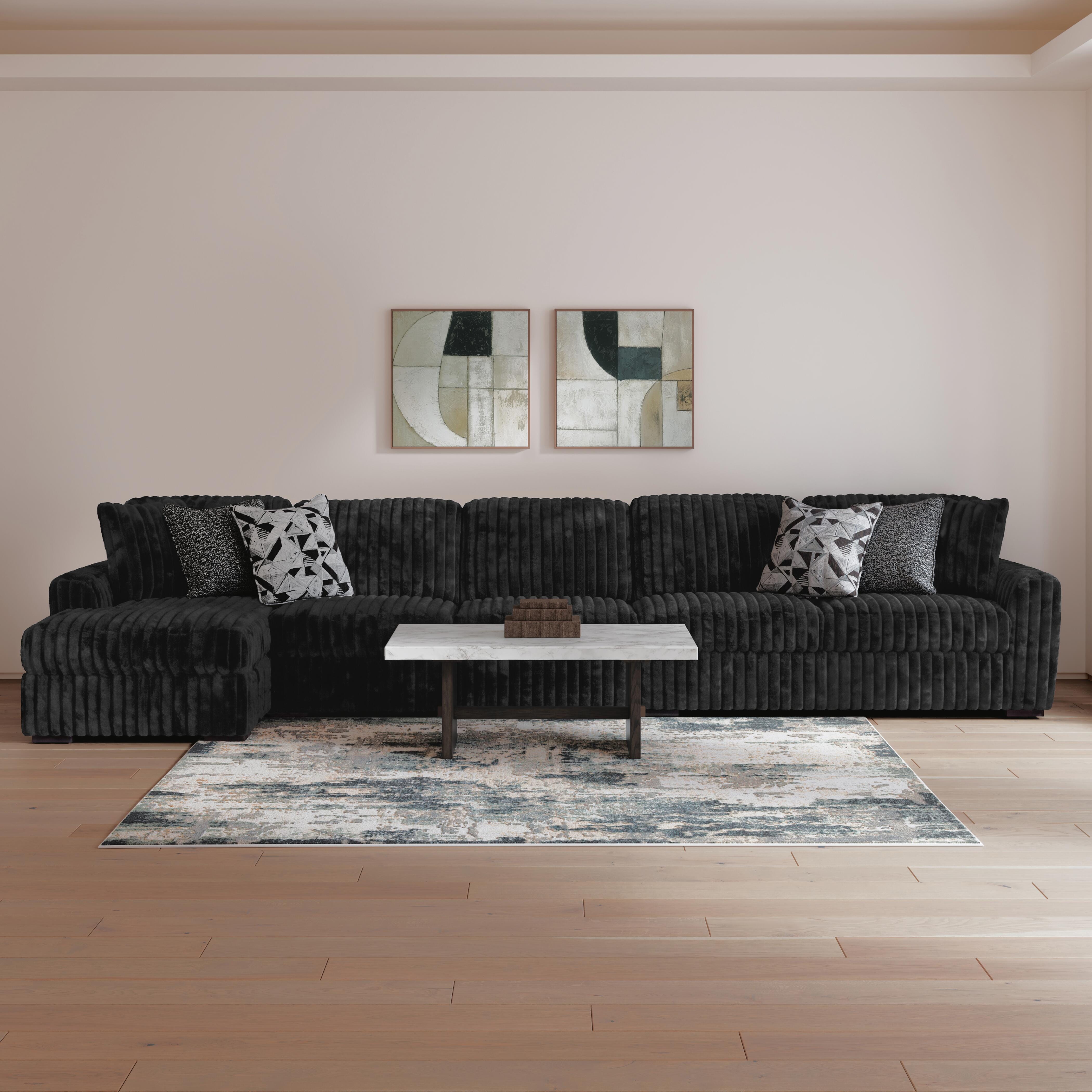 Midnight-Madness 3-Piece Sectional with Chaise, Onyx, large
