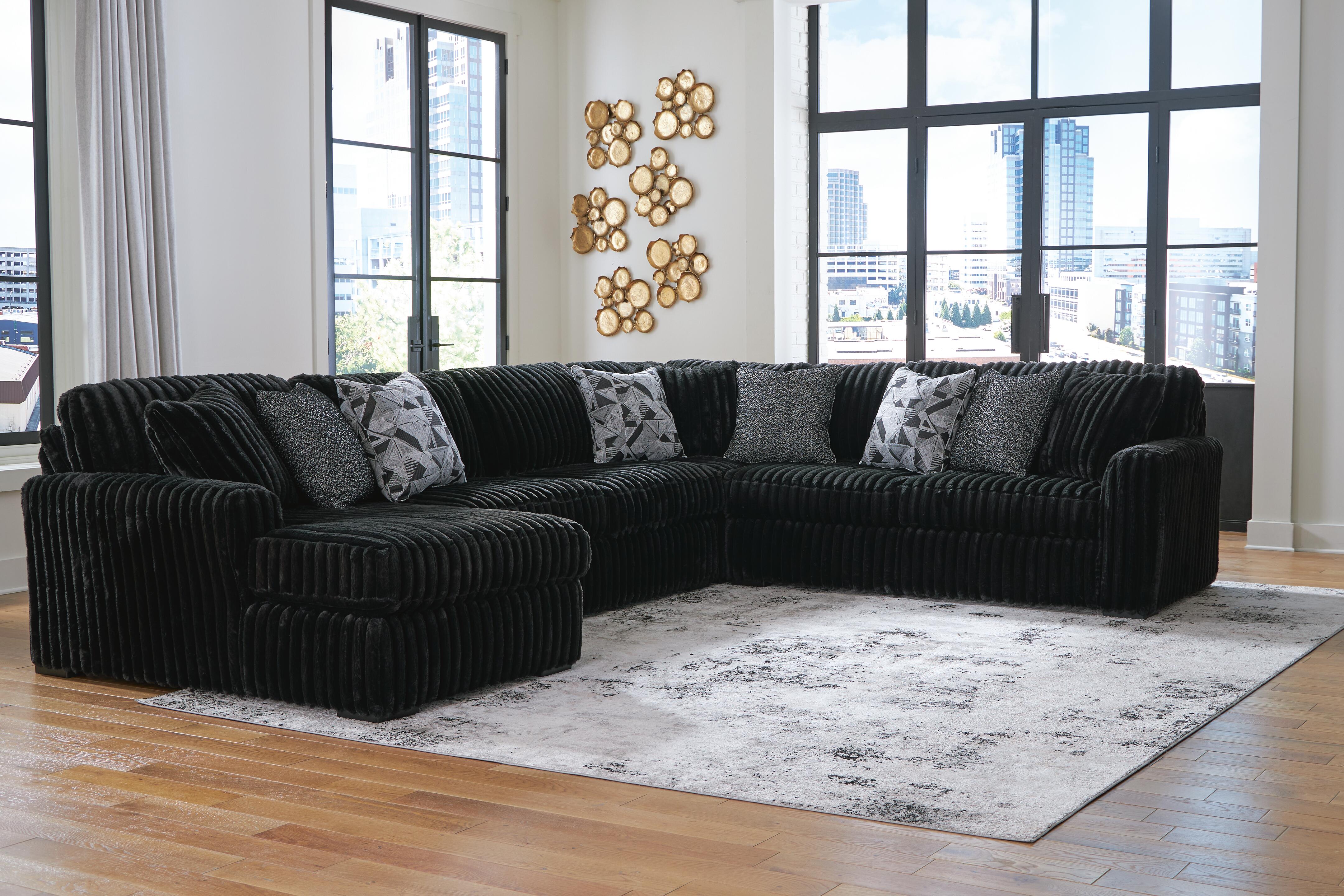 Midnight-Madness 4-Piece Sectional with Chaise - image 1