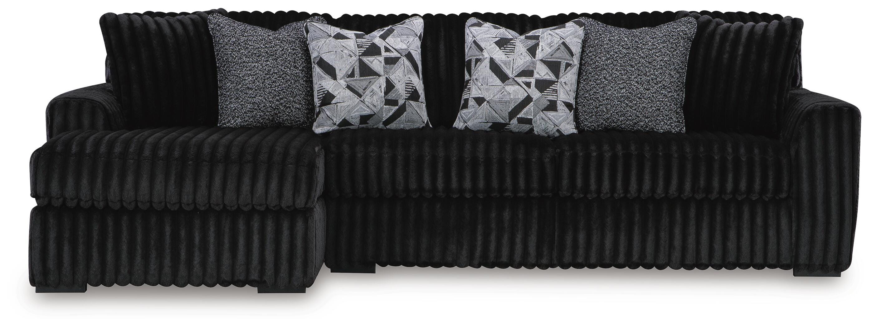 Midnight-Madness 2-Piece Sectional Sofa with Chaise, Onyx, large