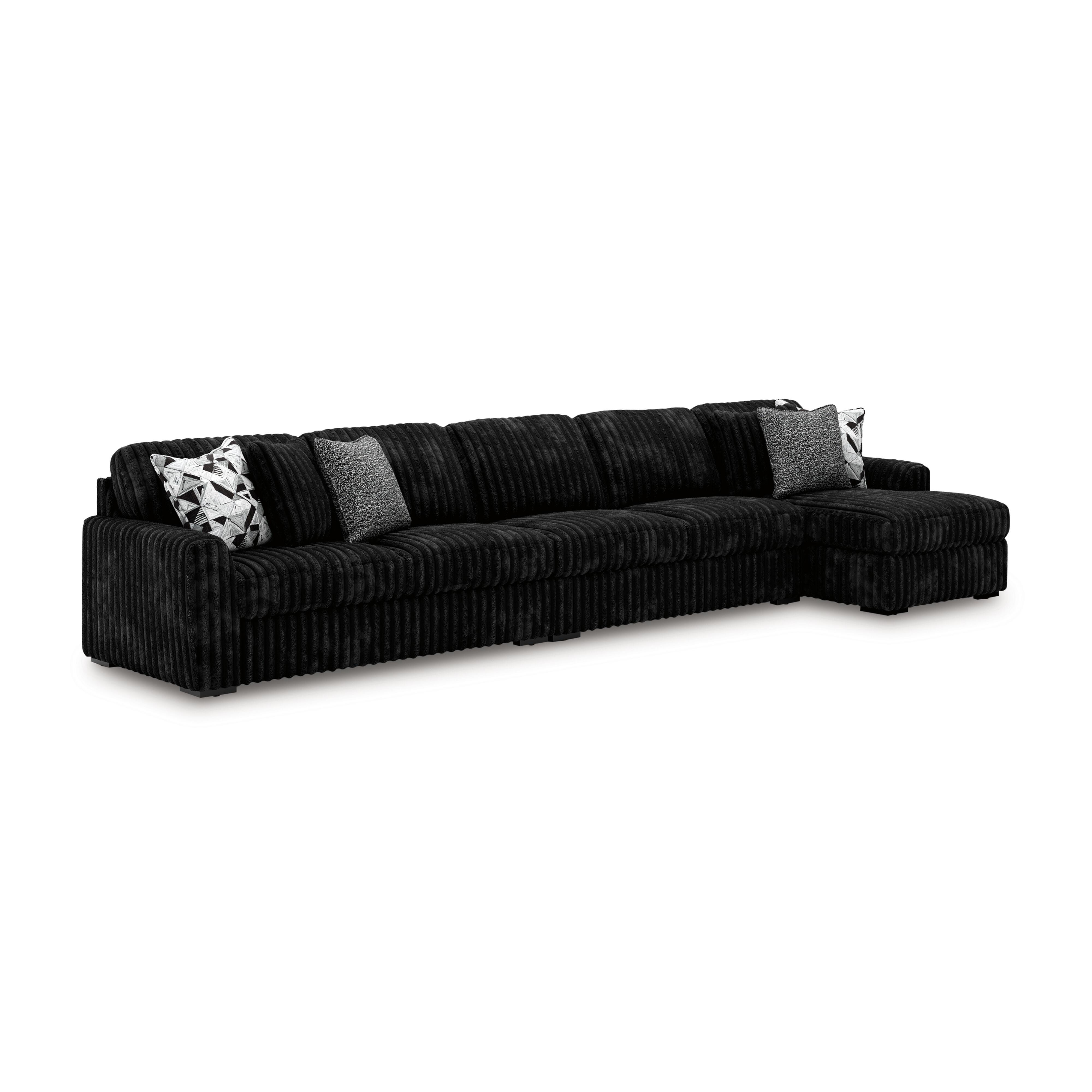 Midnight-Madness 3-Piece Sectional with Chaise, Onyx, large