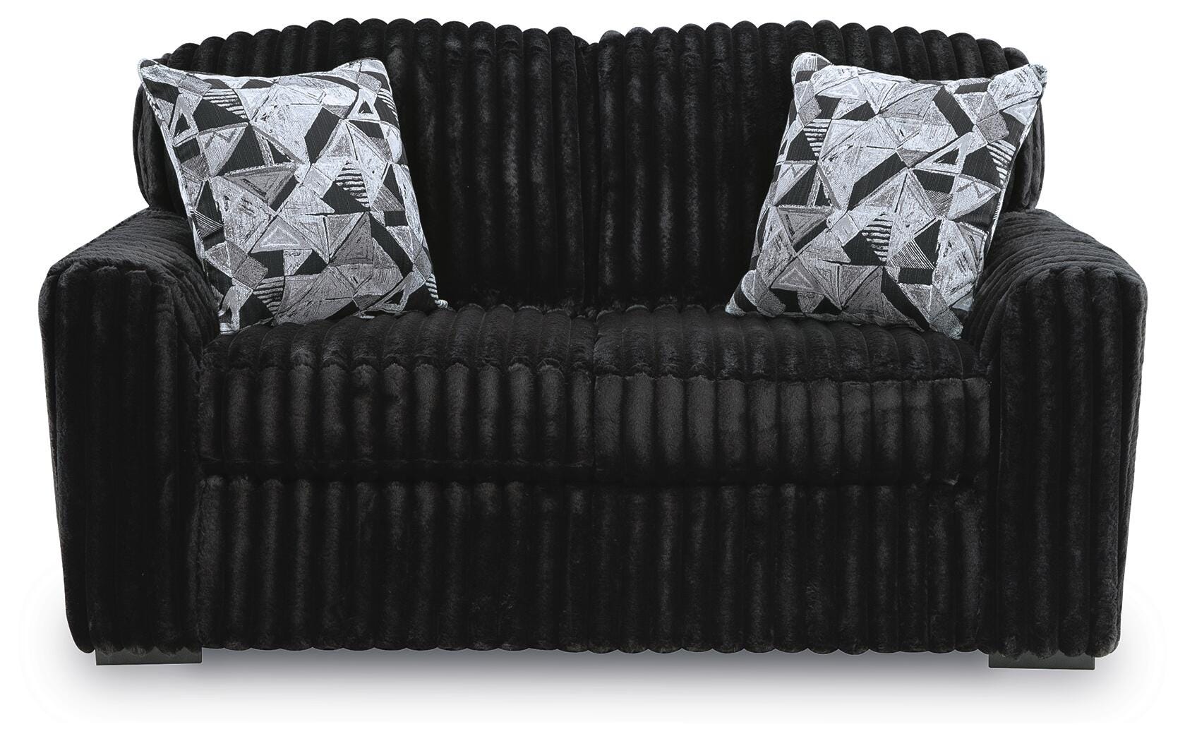 Midnight-Madness Loveseat, Onyx, large
