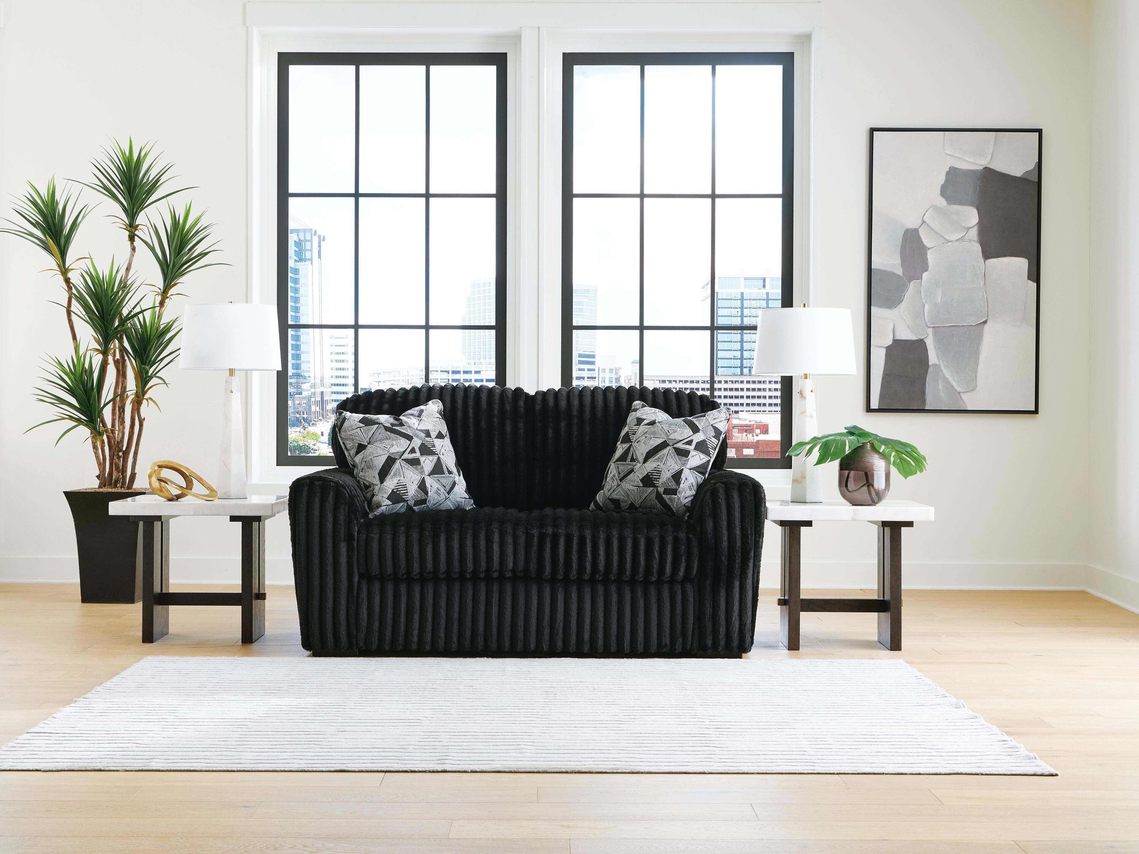 Midnight-Madness Sofa and Loveseat, Onyx, large