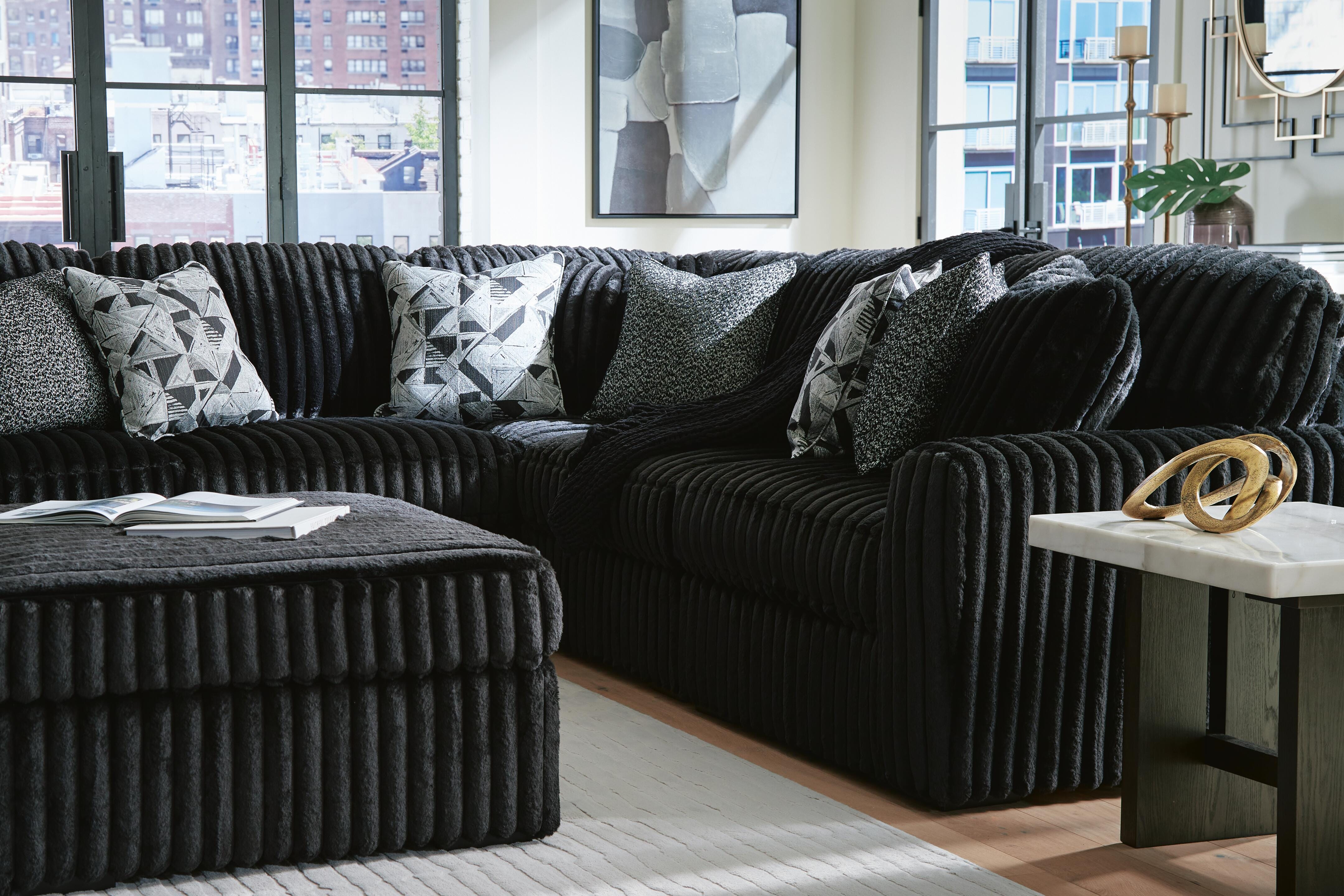 Midnight-Madness 6-Piece Modular Sectional with Chaise | Ashley