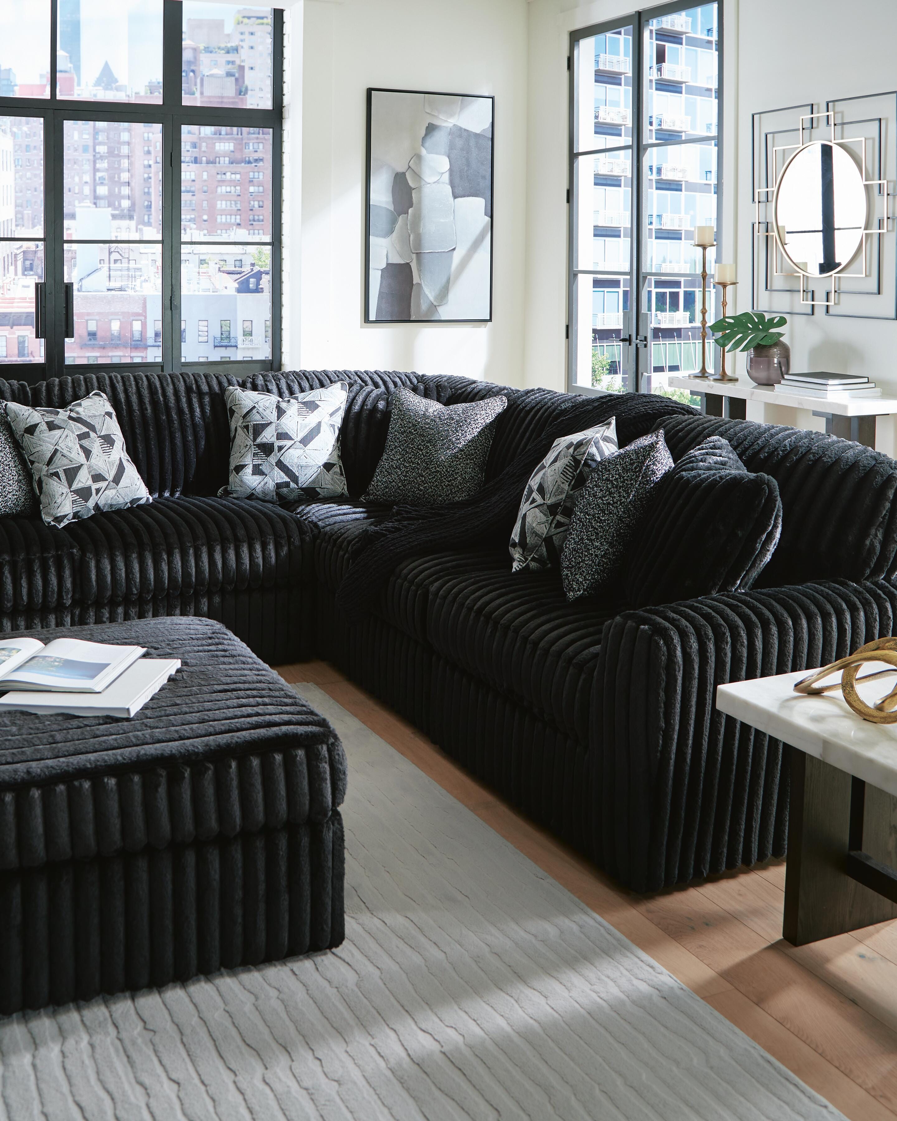 Midnight-Madness 6-Piece Modular Sectional with Chaise | Ashley
