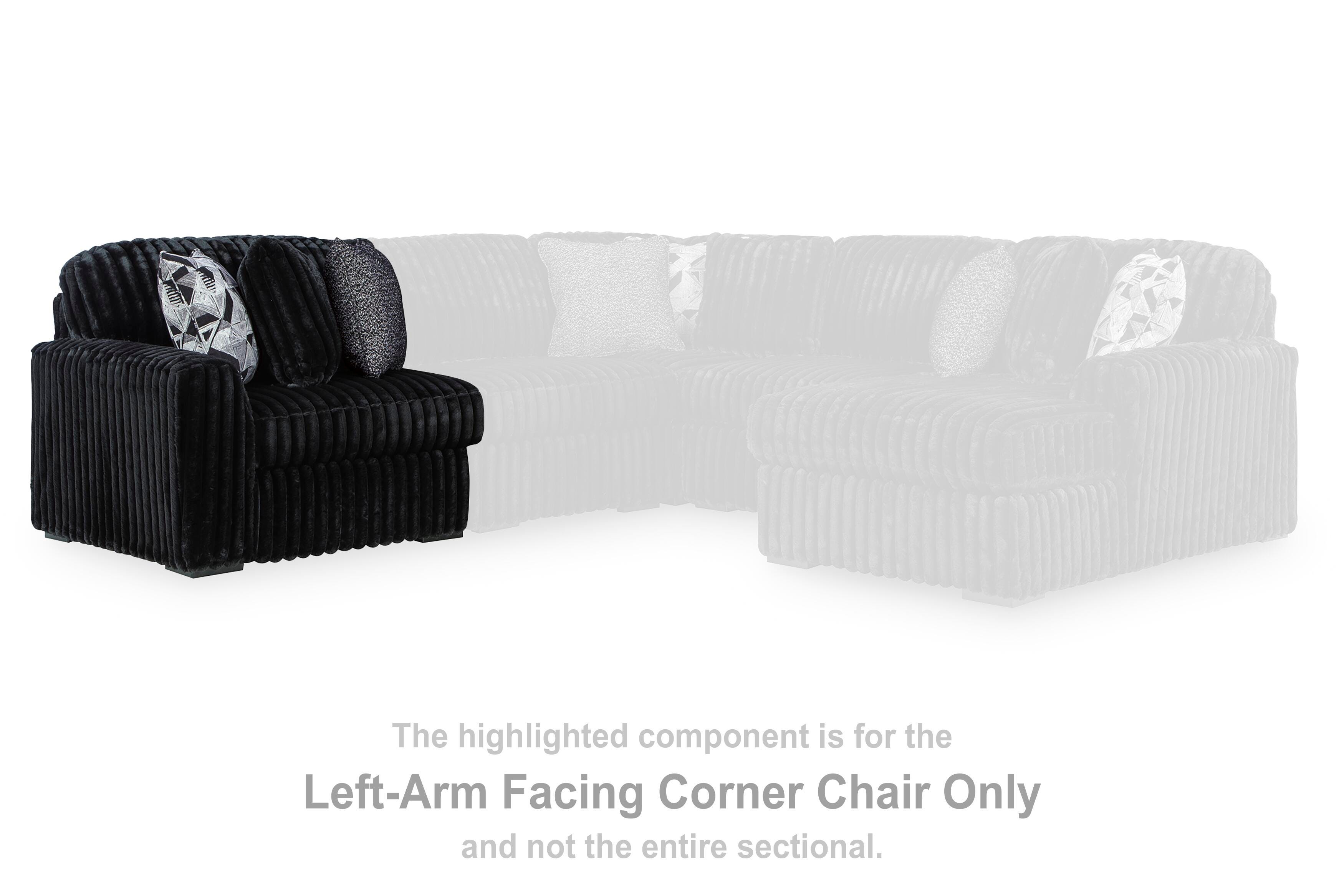 Midnight-Madness Left-Arm Facing Corner Chair