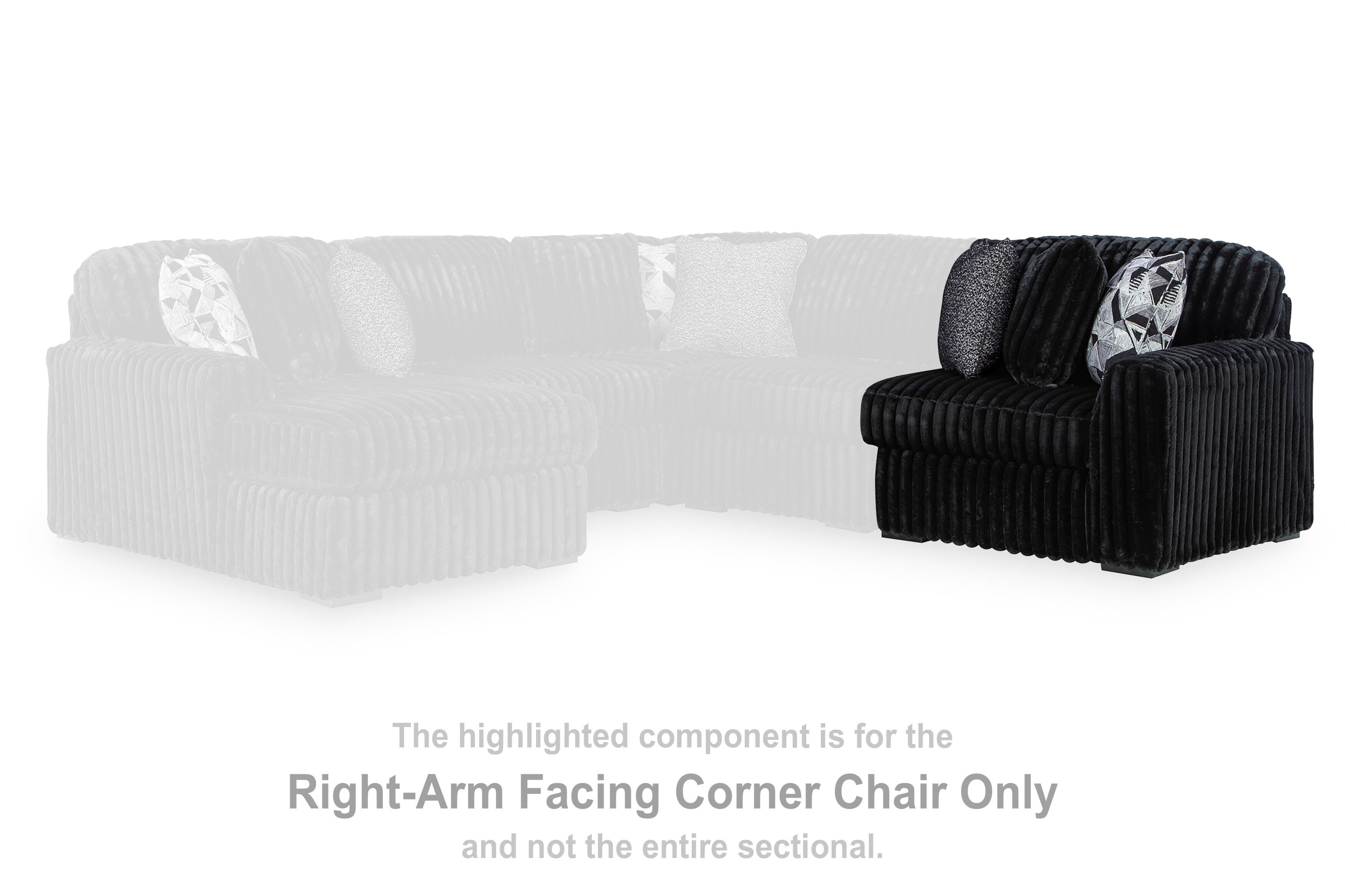 Midnight-Madness Right-Arm Facing Corner Chair