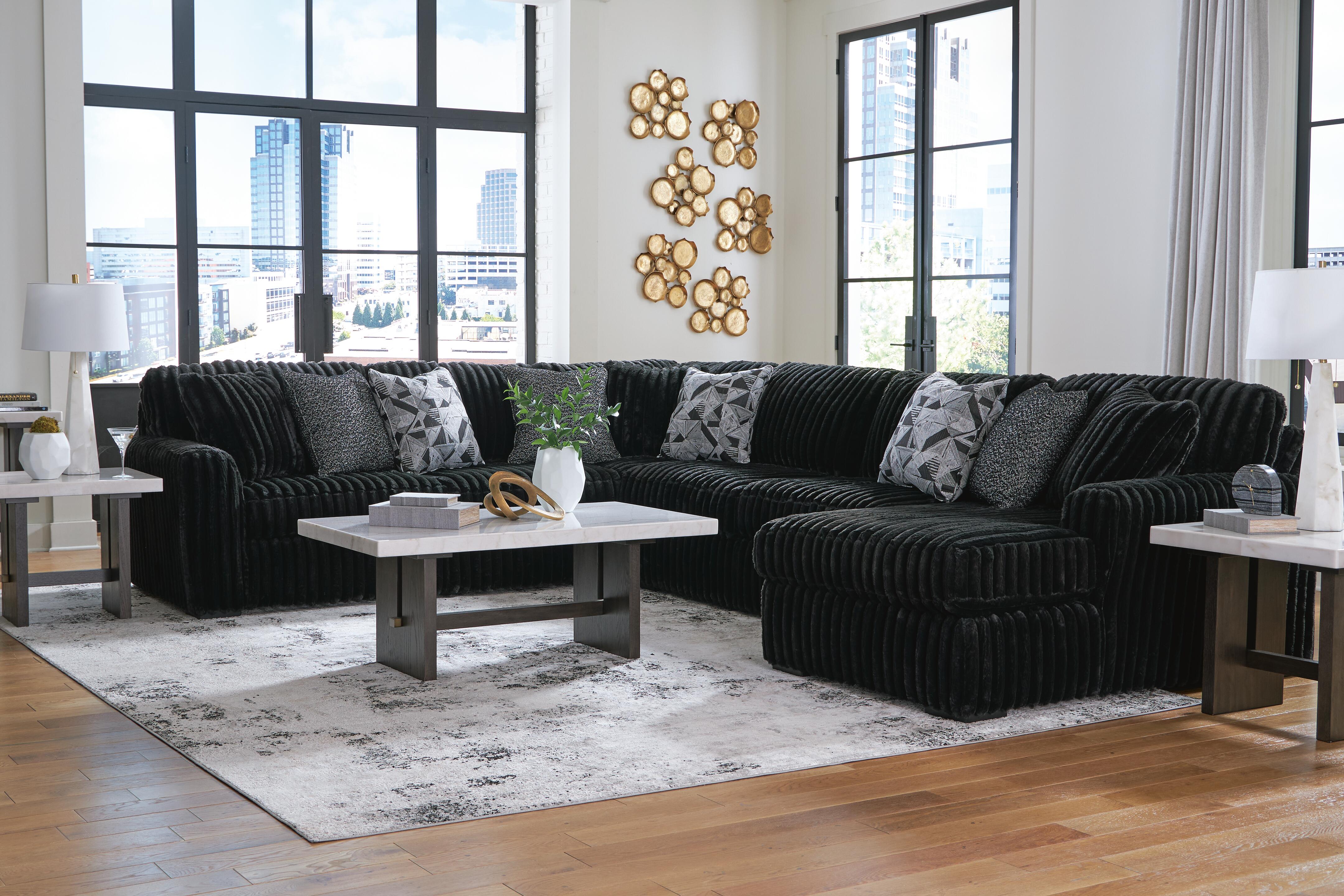 Midnight-Madness 4-Piece Sectional with Chaise - image 4