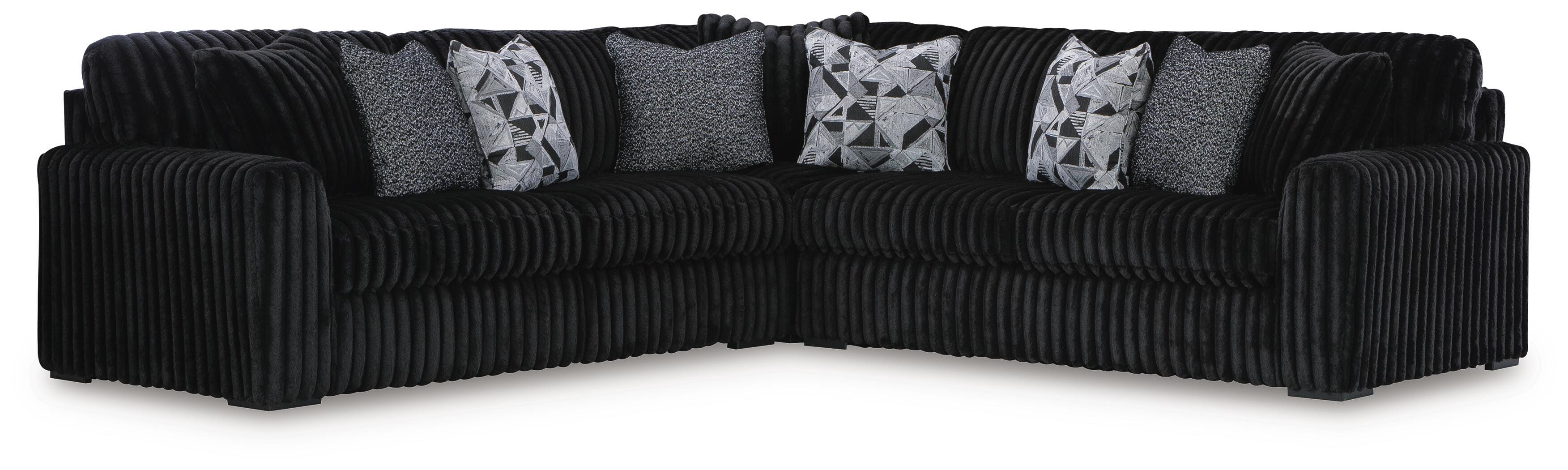 Midnight-Madness 3-Piece Sectional, Onyx, large