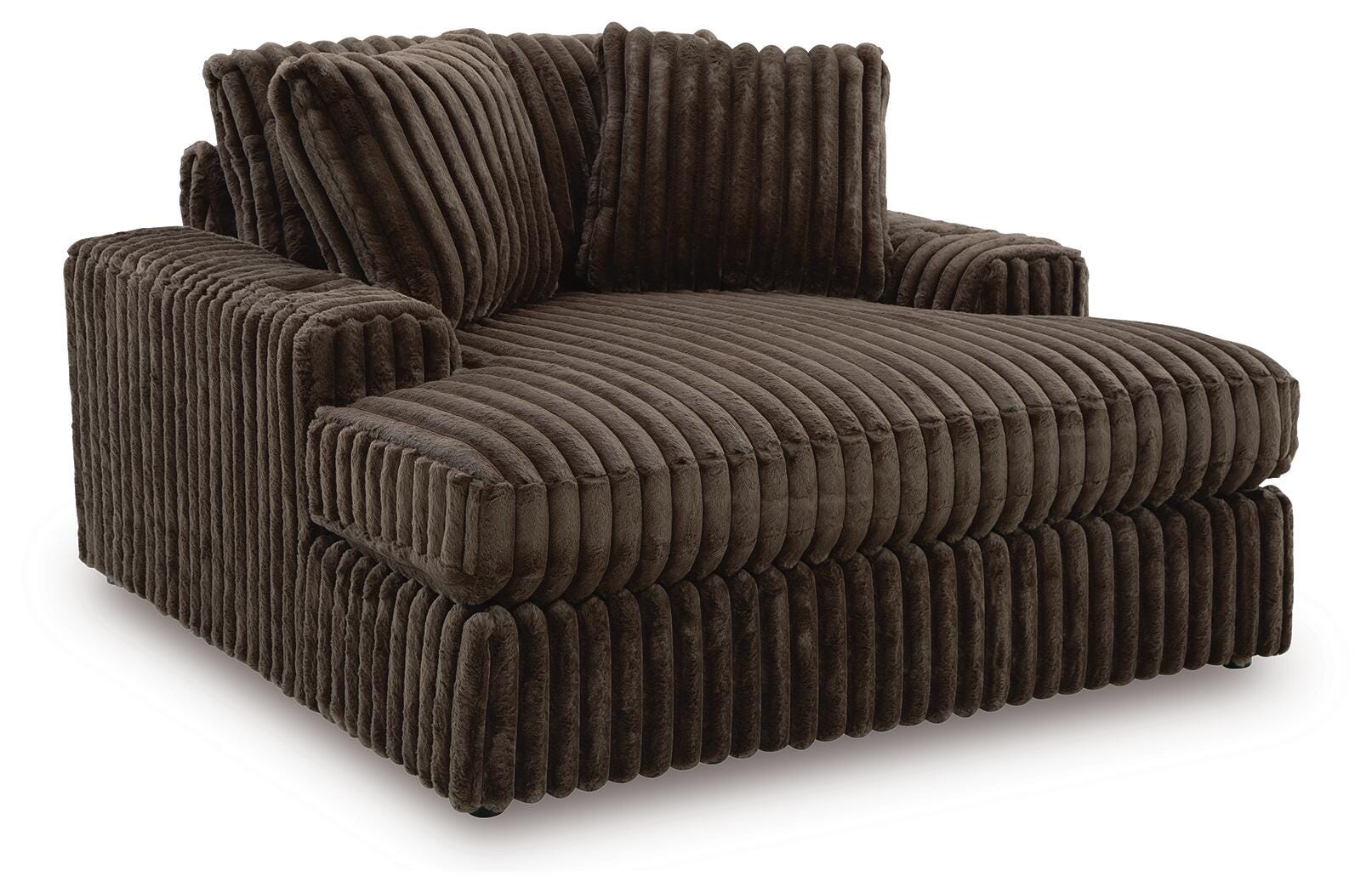 Midnight-Madness Oversized Chaise, Chocolate, large