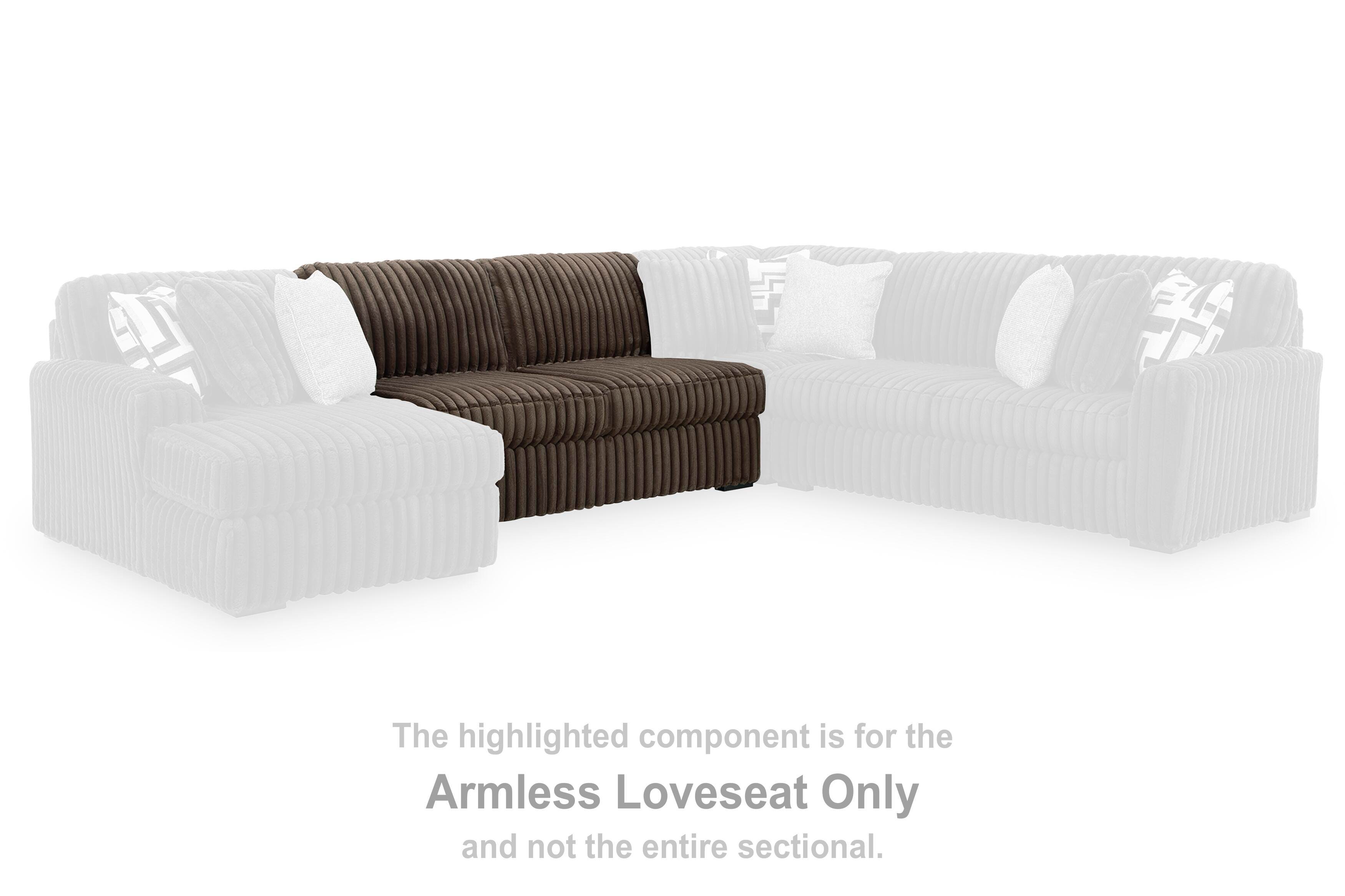Midnight-Madness Armless Loveseat