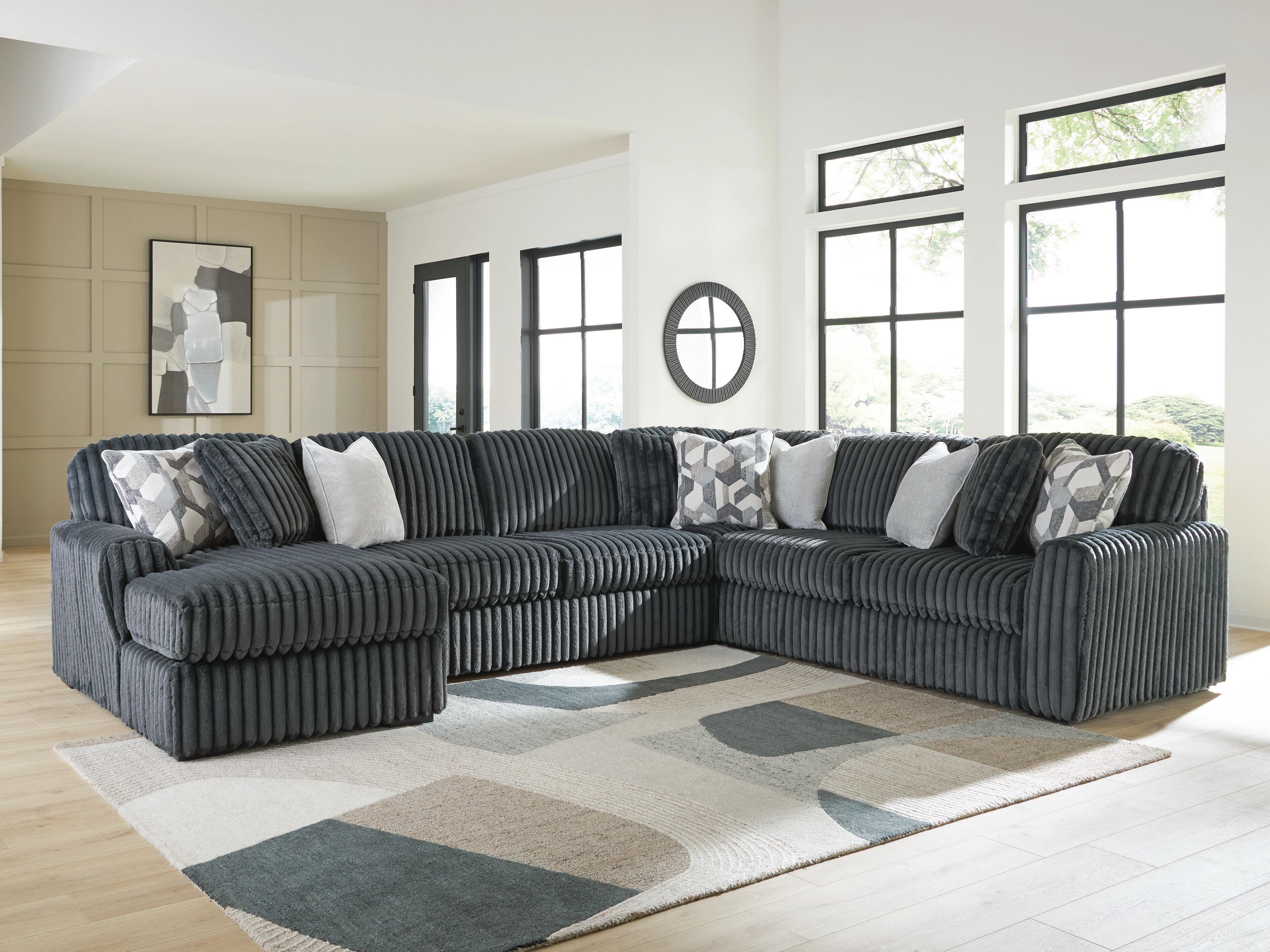 Midnight-Madness 4-Piece Sectional with Chaise | Ashley
