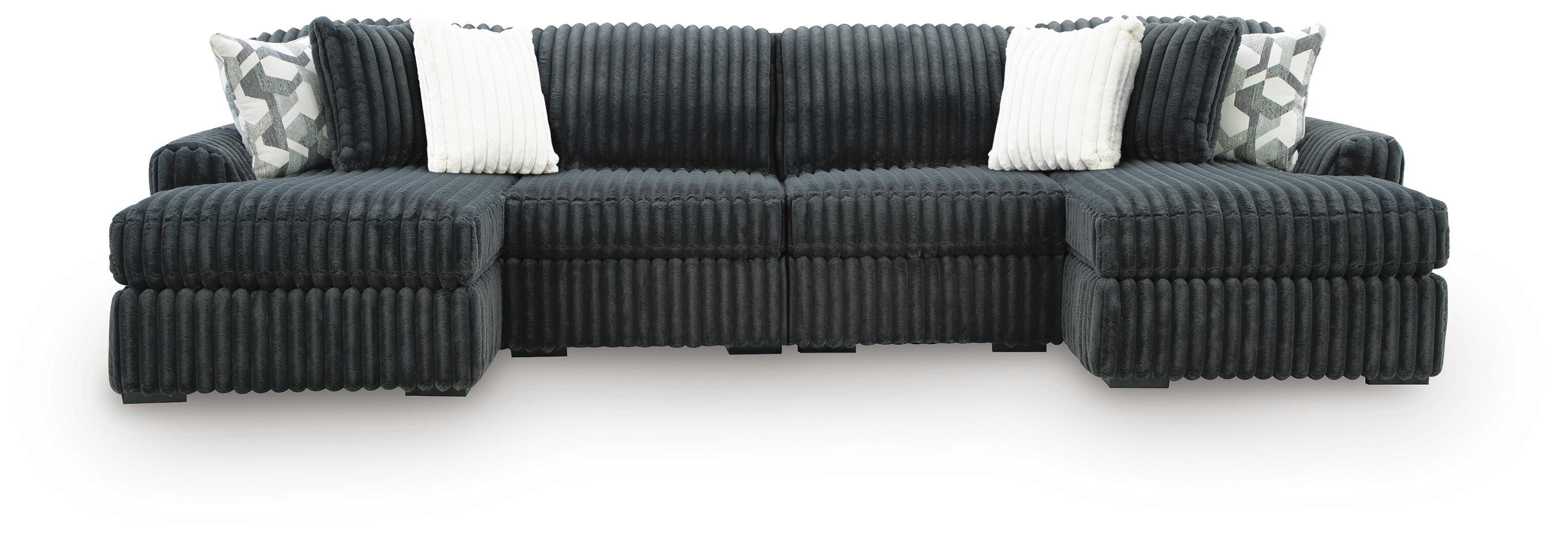 Midnight-Madness 4-Piece Double Chaise Sectional - image 1