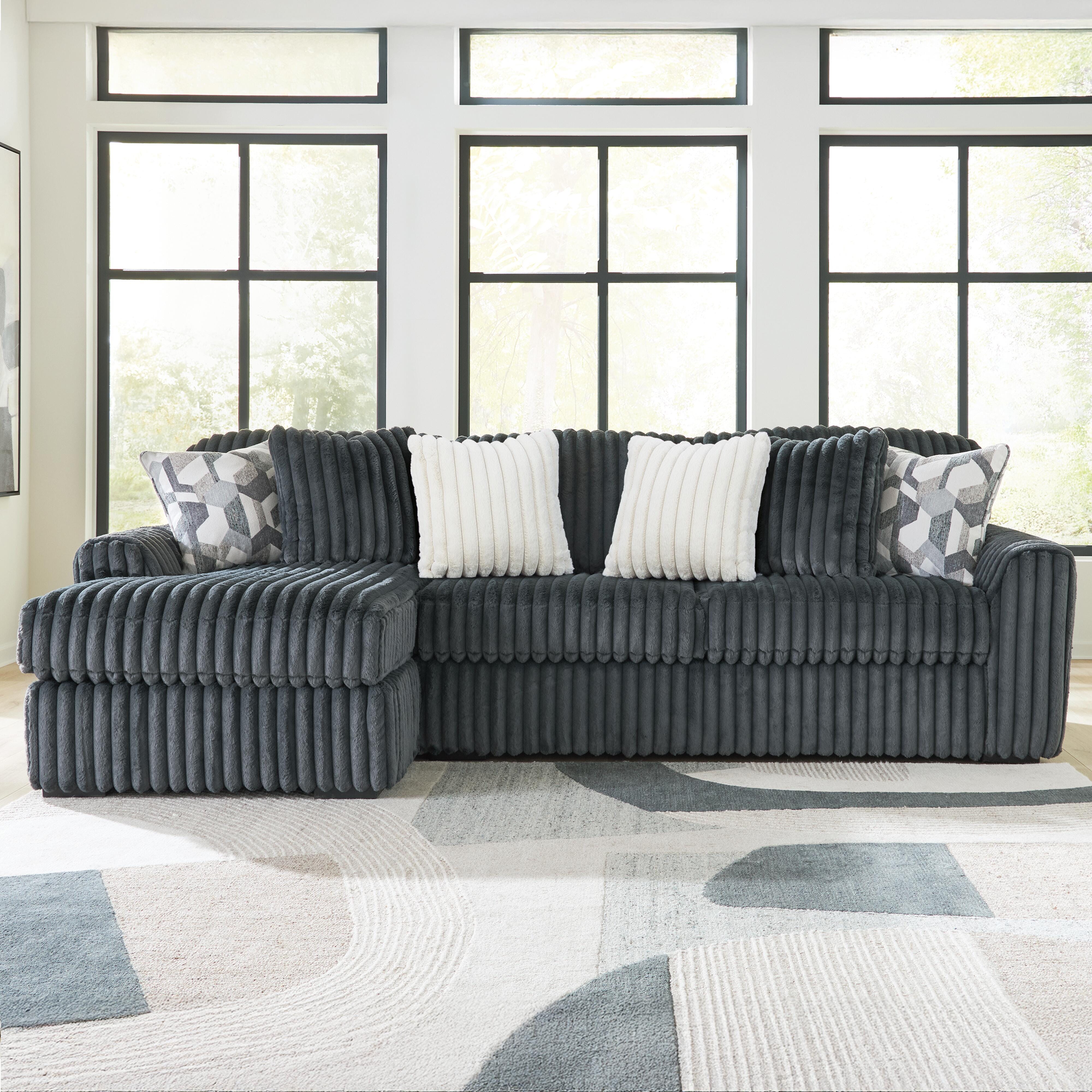 Midnight-Madness 2-Piece Sectional Sofa Chaise - image 2