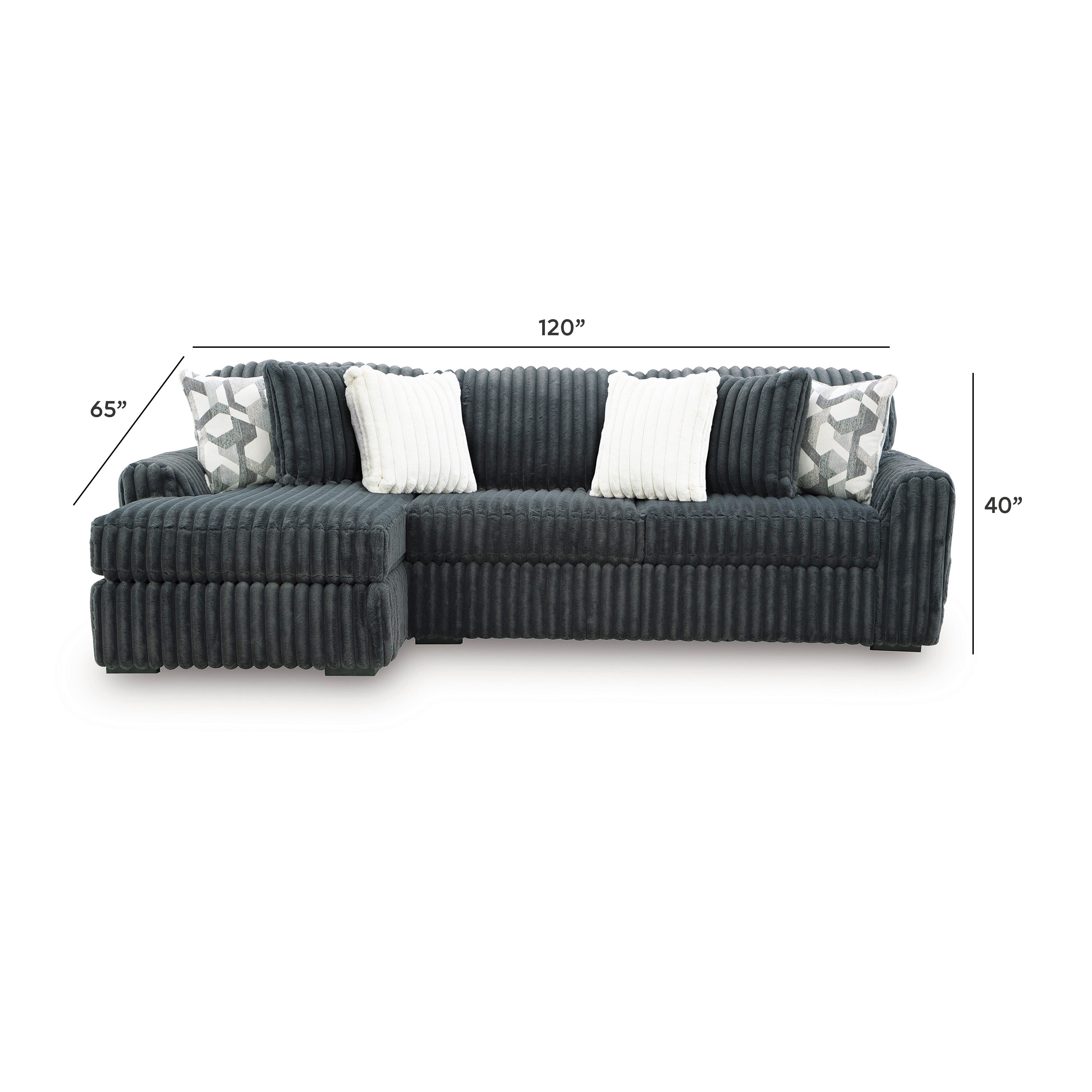 Midnight-Madness 2-Piece Sectional Sofa Chaise - image 5