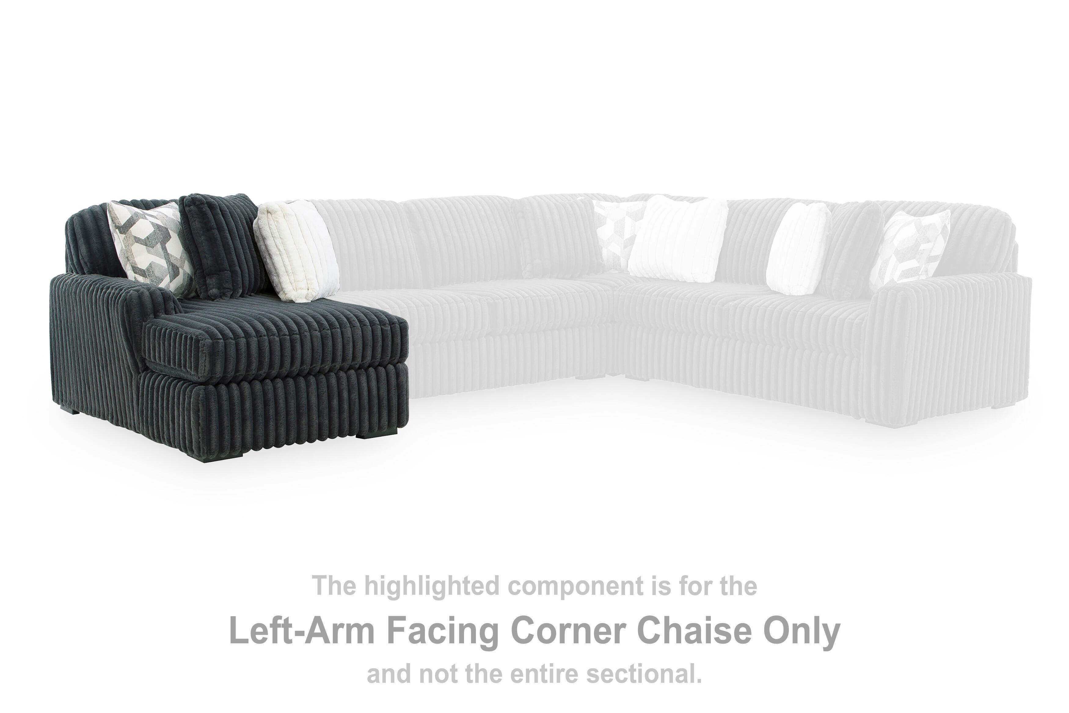 Midnight-Madness Left-Arm Facing Corner Chaise