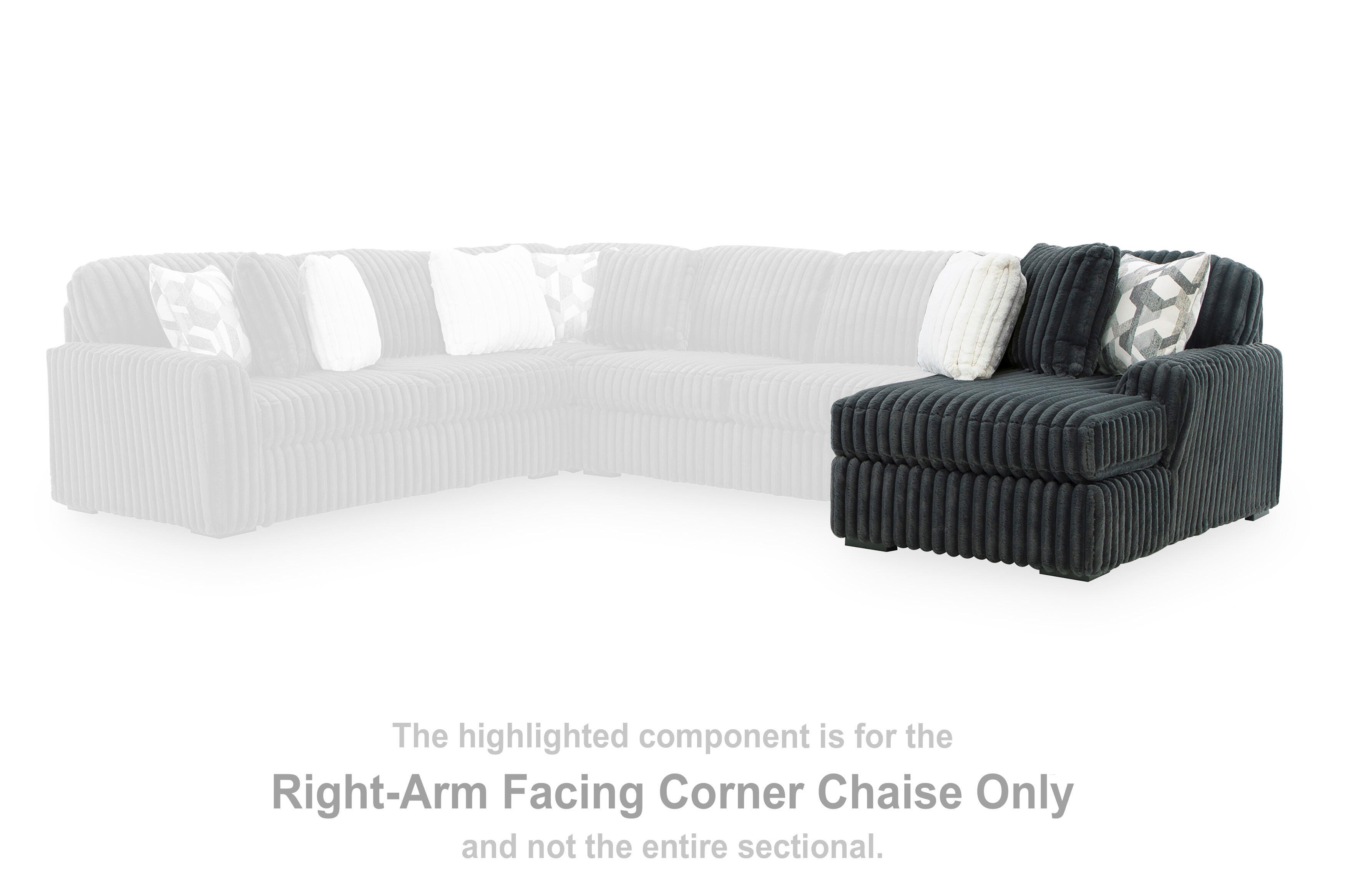 Midnight-Madness Right-Arm Facing Corner Chaise