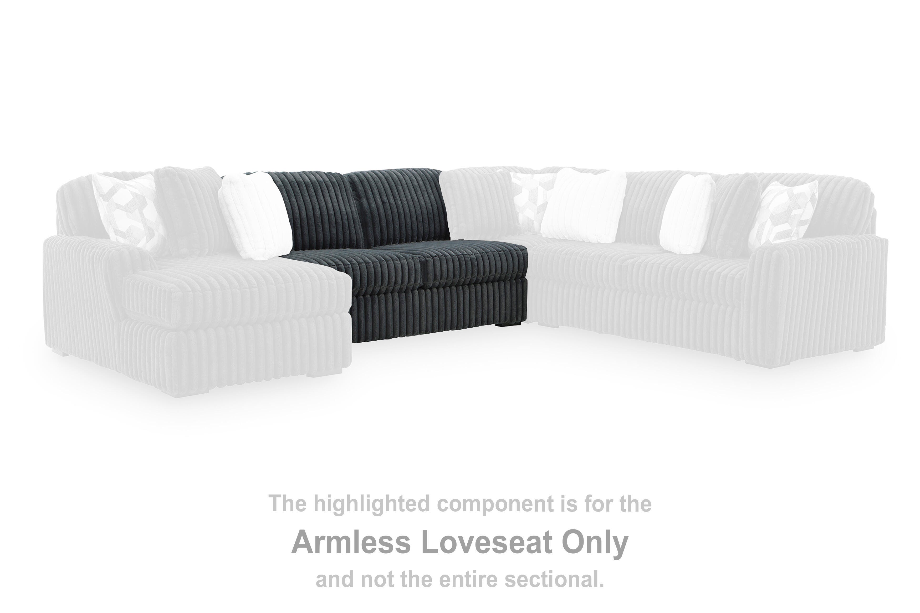 Midnight-Madness Armless Loveseat