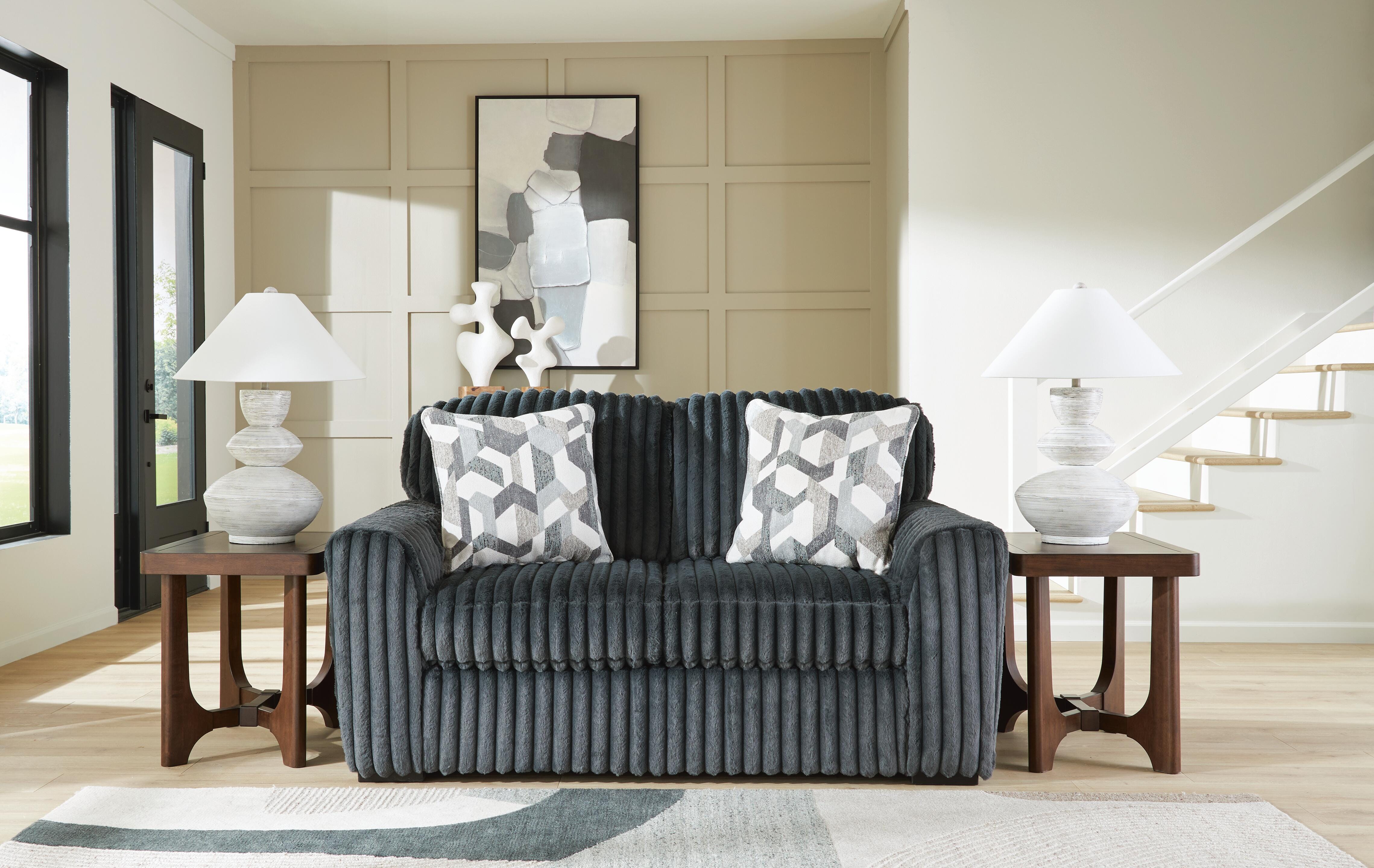 Midnight-Madness Sofa and Loveseat, Gunmetal, large