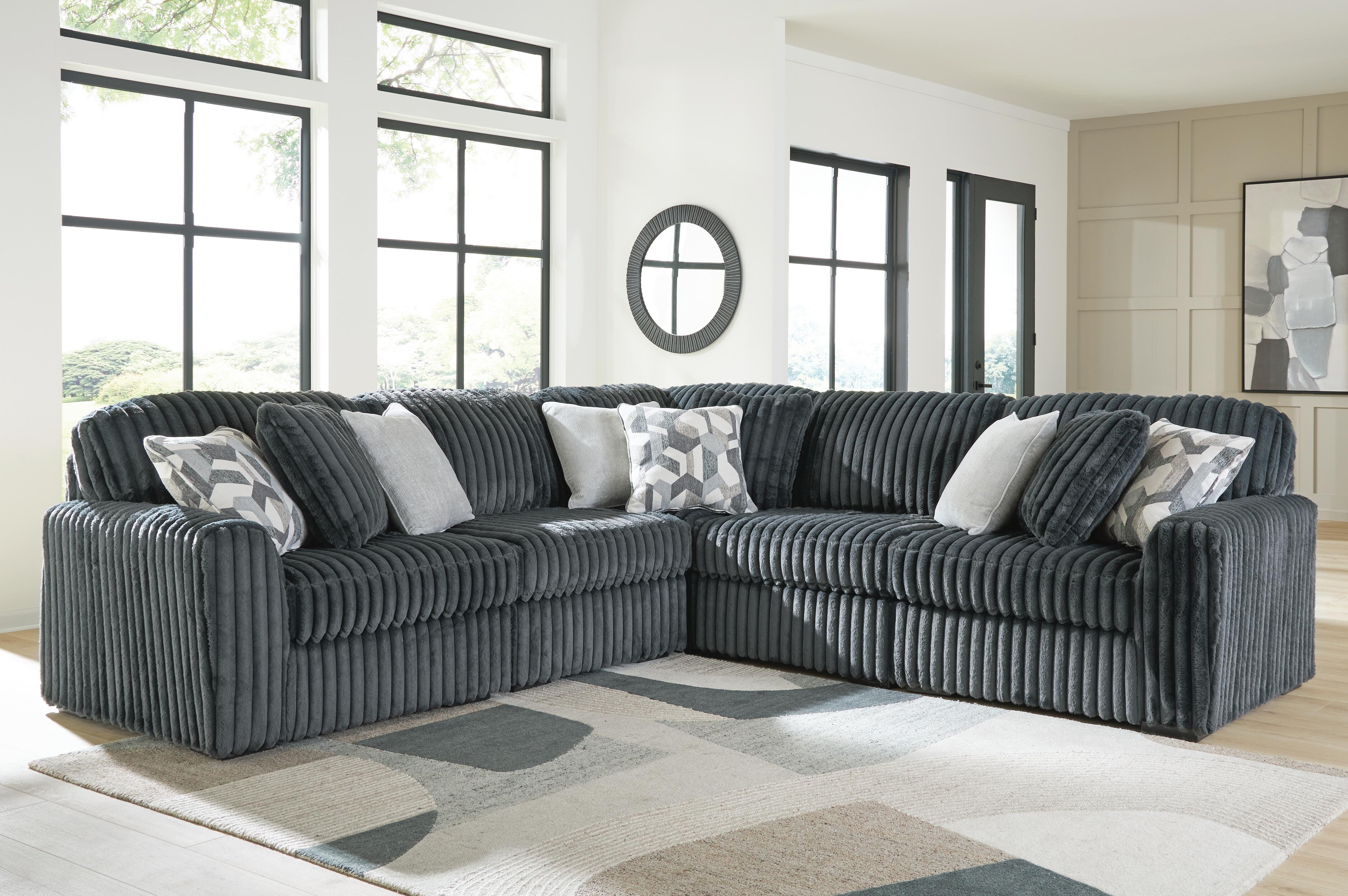 Midnight-Madness 5-Piece Sectional, Gunmetal, rollover