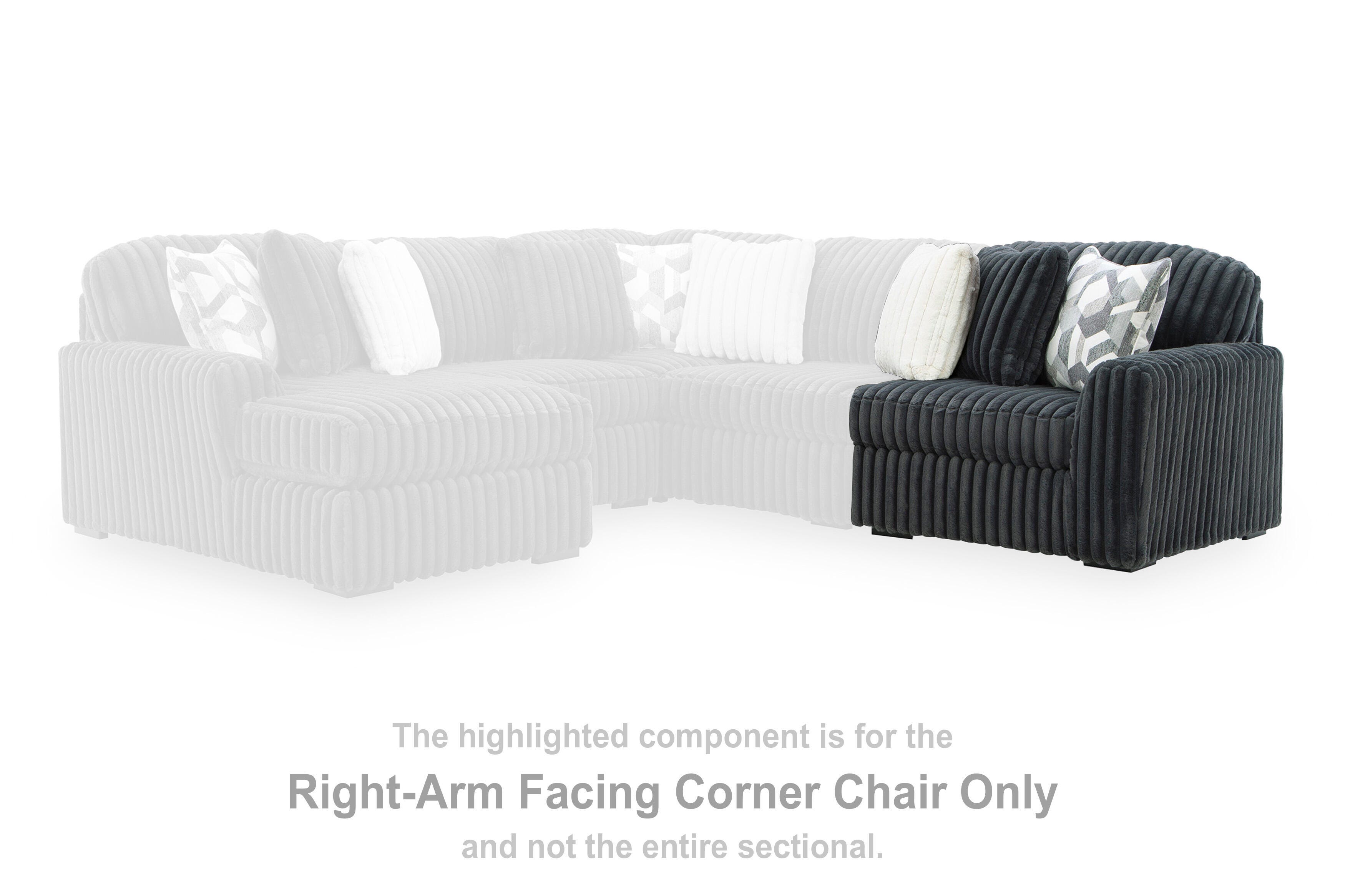 Midnight-Madness Right-Arm Facing Corner Chair