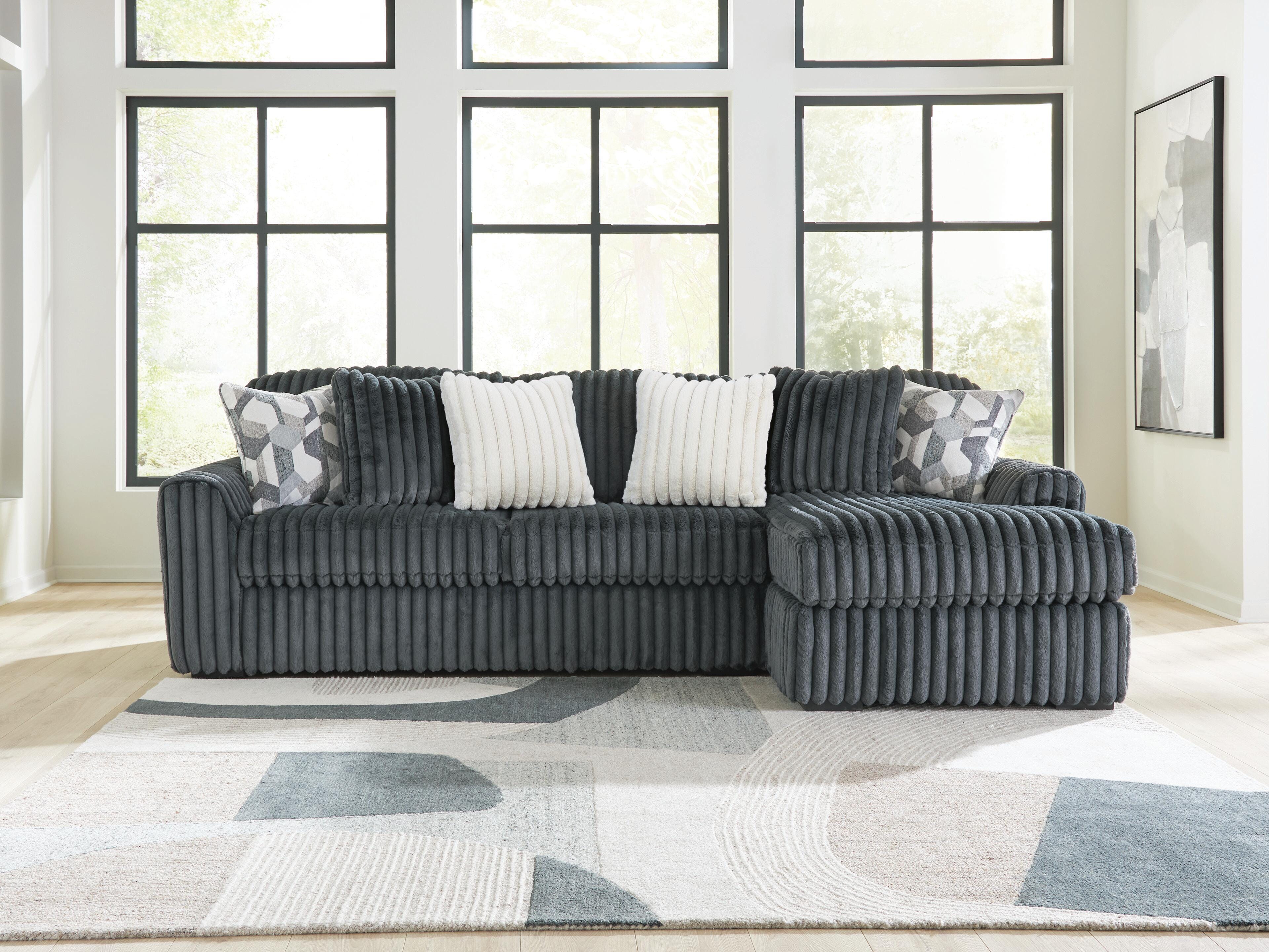Midnight-Madness 2-Piece Sectional Sofa Chaise - image 1