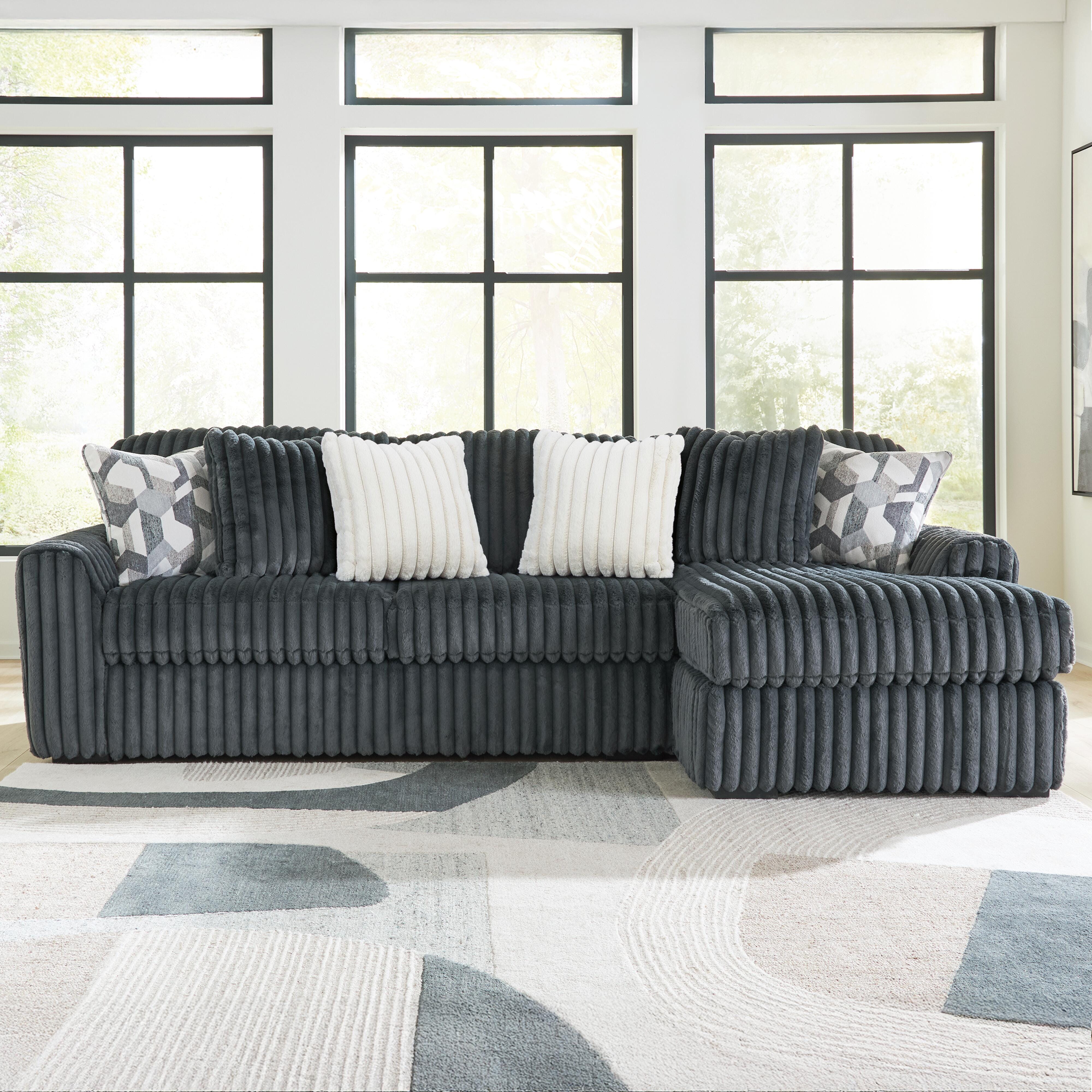 Midnight-Madness 2-Piece Sectional Sofa Chaise - image 2