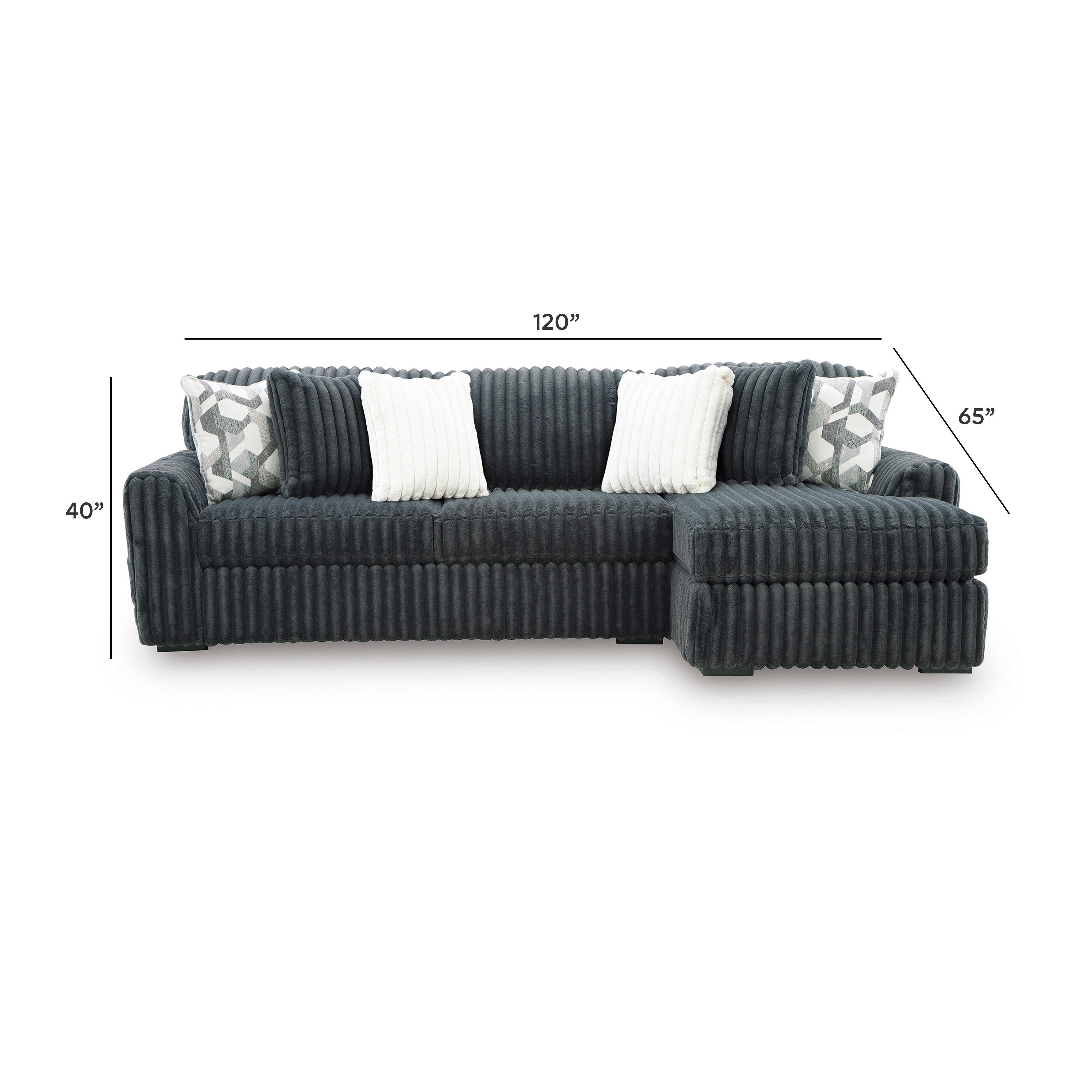 Midnight-Madness 2-Piece Sectional Sofa Chaise - image 5