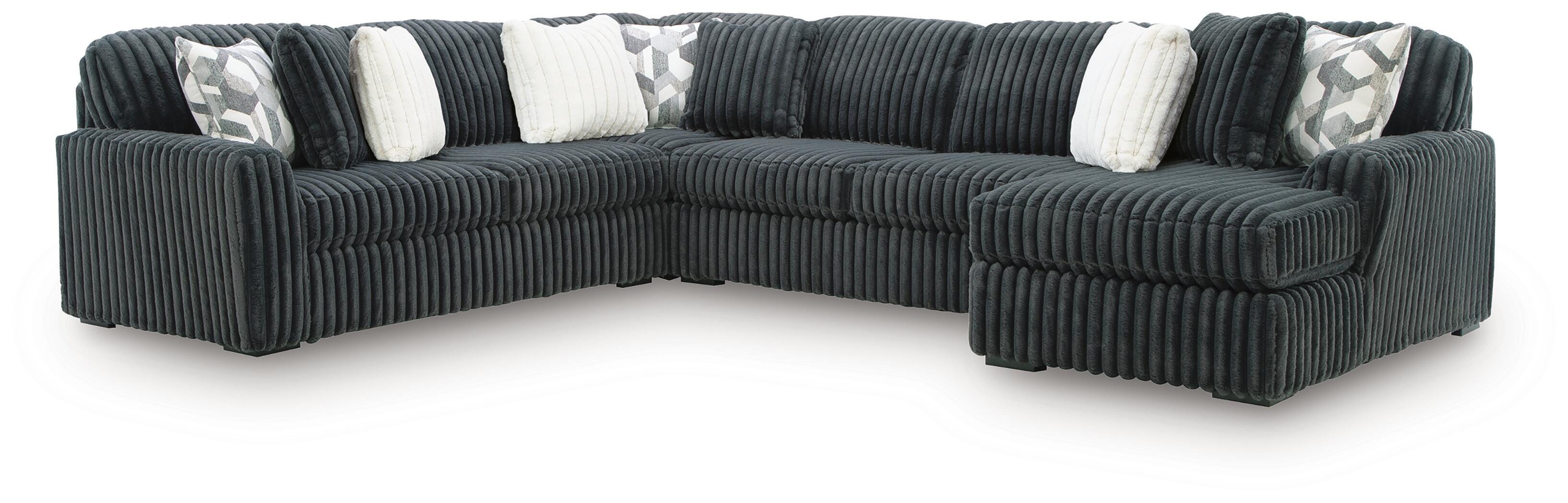 Midnight-Madness 4-Piece Sectional with Chaise | Ashley
