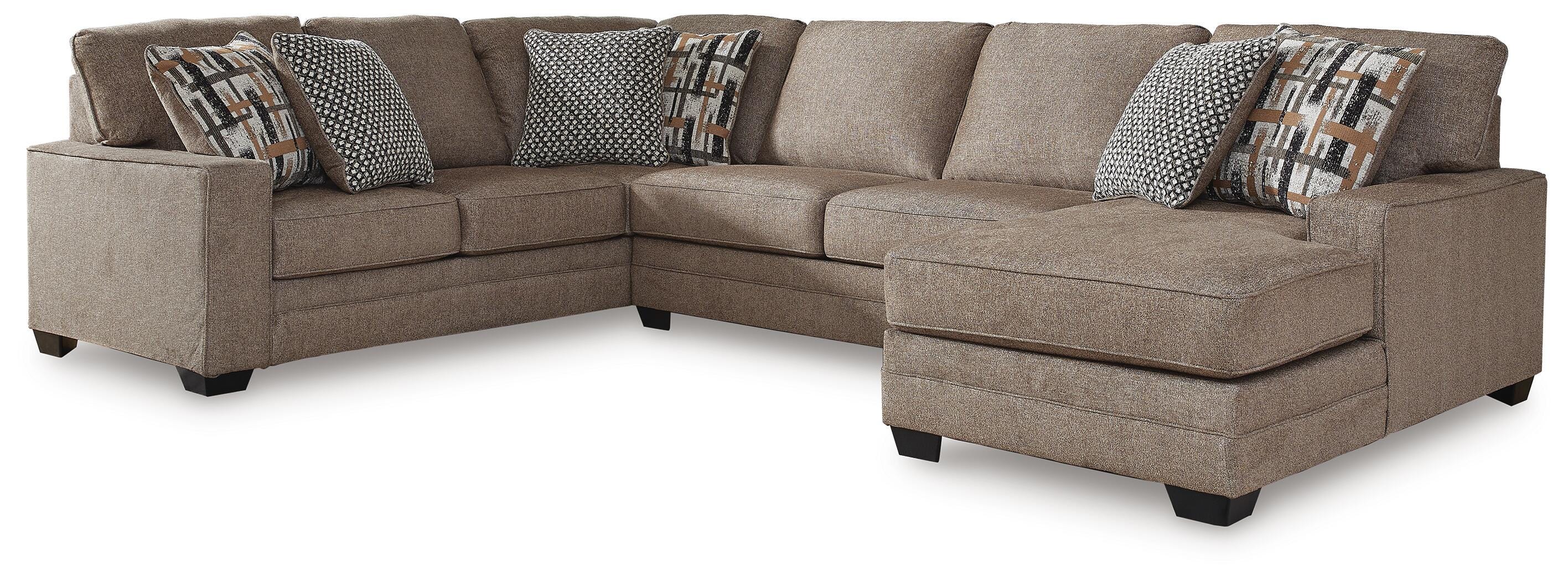 Cannonbrook 3-Piece Sectional with Chaise, Nutmeg, large