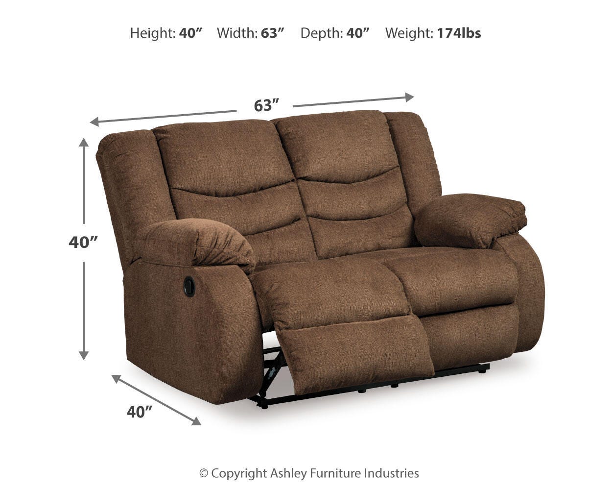 Tulen Reclining Loveseat - image 4