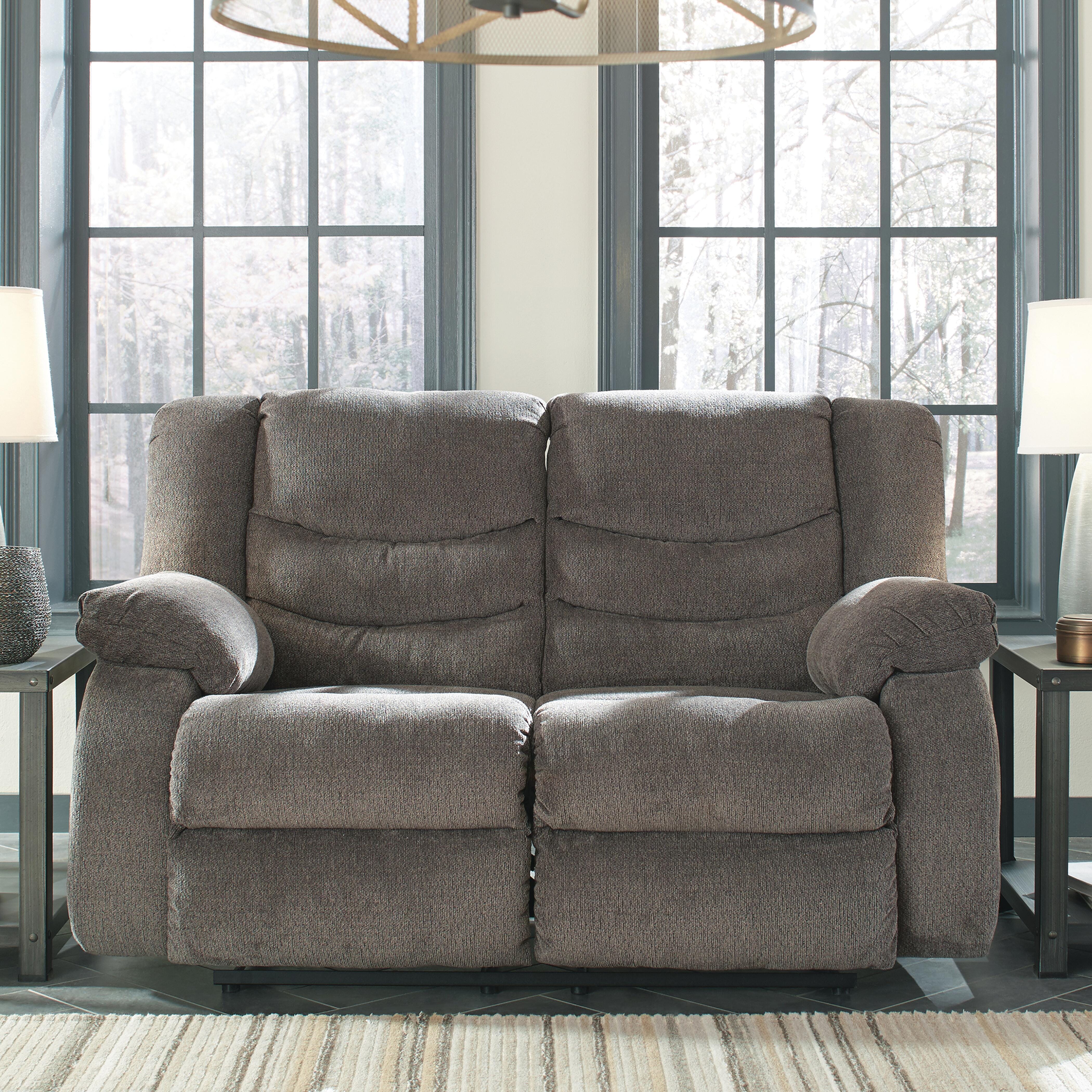 Tulen Reclining Loveseat, Gray, large
