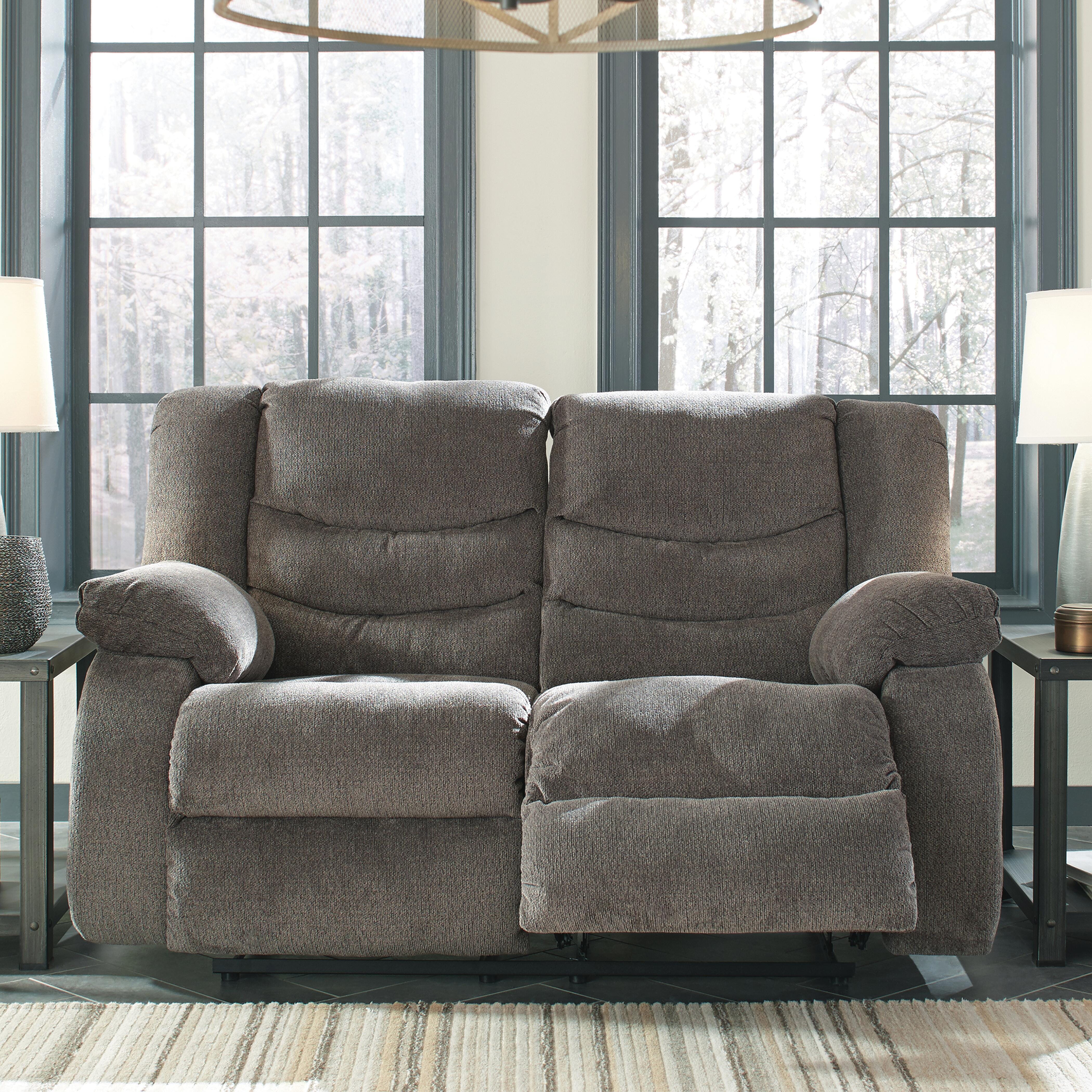 Tulen Reclining Loveseat, Gray, large