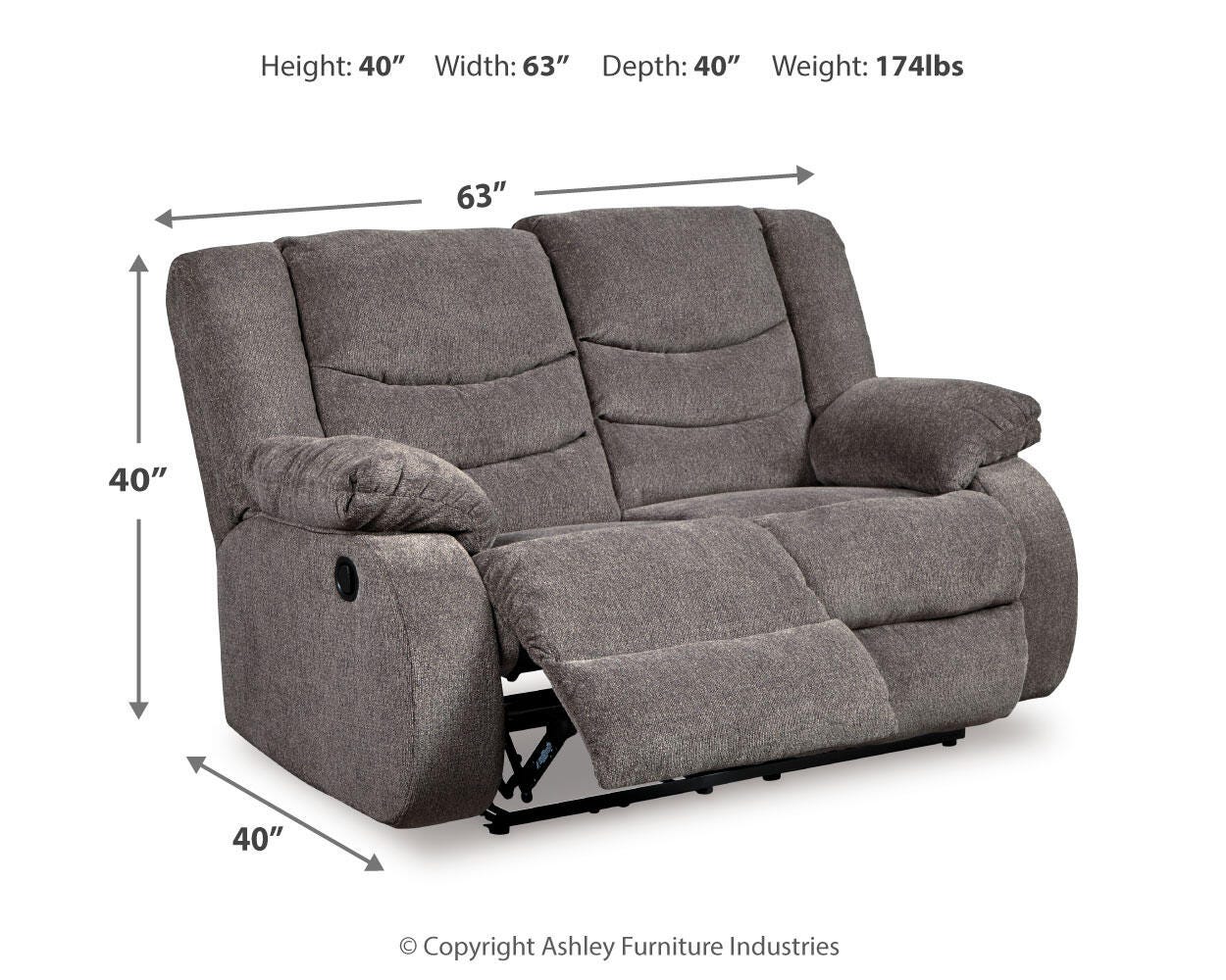 Tulen Reclining Loveseat - image 4