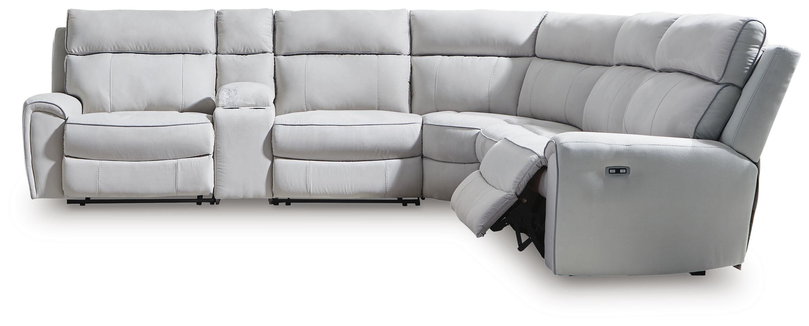 Grafton Pike 6-Piece Reclining Sectional with Storage Console, , large