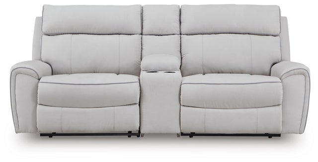 Grafton Pike 3-Piece Dual Power Reclining Modular Loveseat with Console