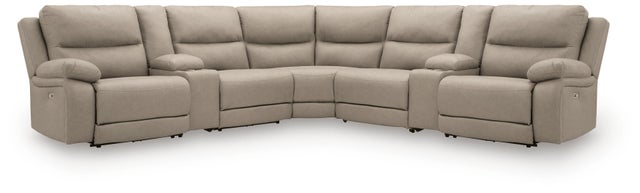 Brannigan 7-Piece Dual Power Reclining Modular Sectional with Storage Consoles