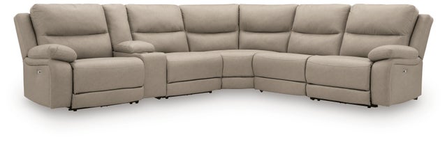Brannigan 6-Piece Dual Power Reclining Modular Sectional with Console