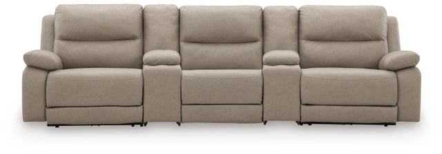 Brannigan 5-Piece Dual Power Reclining Modular Sectional with Consoles and 2 Reclining Seats