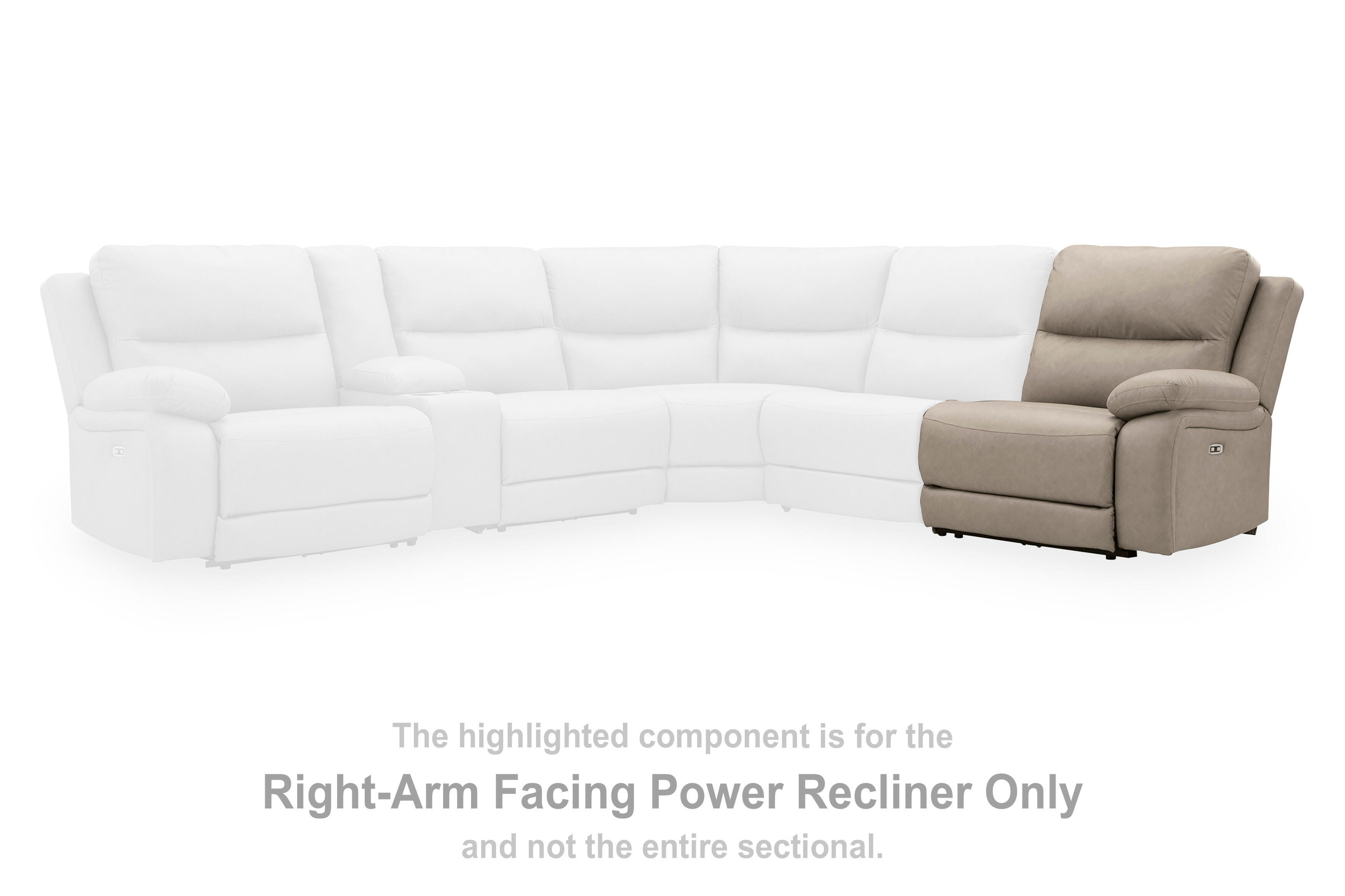 Sillón reclinable eléctrico Brannigan con brazo derecho visto de frente - image 2